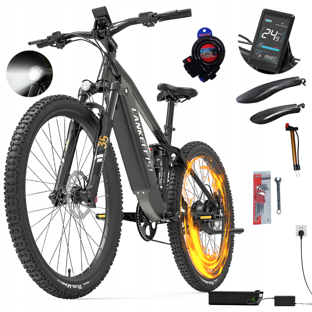 Electric vehicle LANKELEISI RX600PRO 1000W 48V20AH Samsung 44km/h 150km 29"