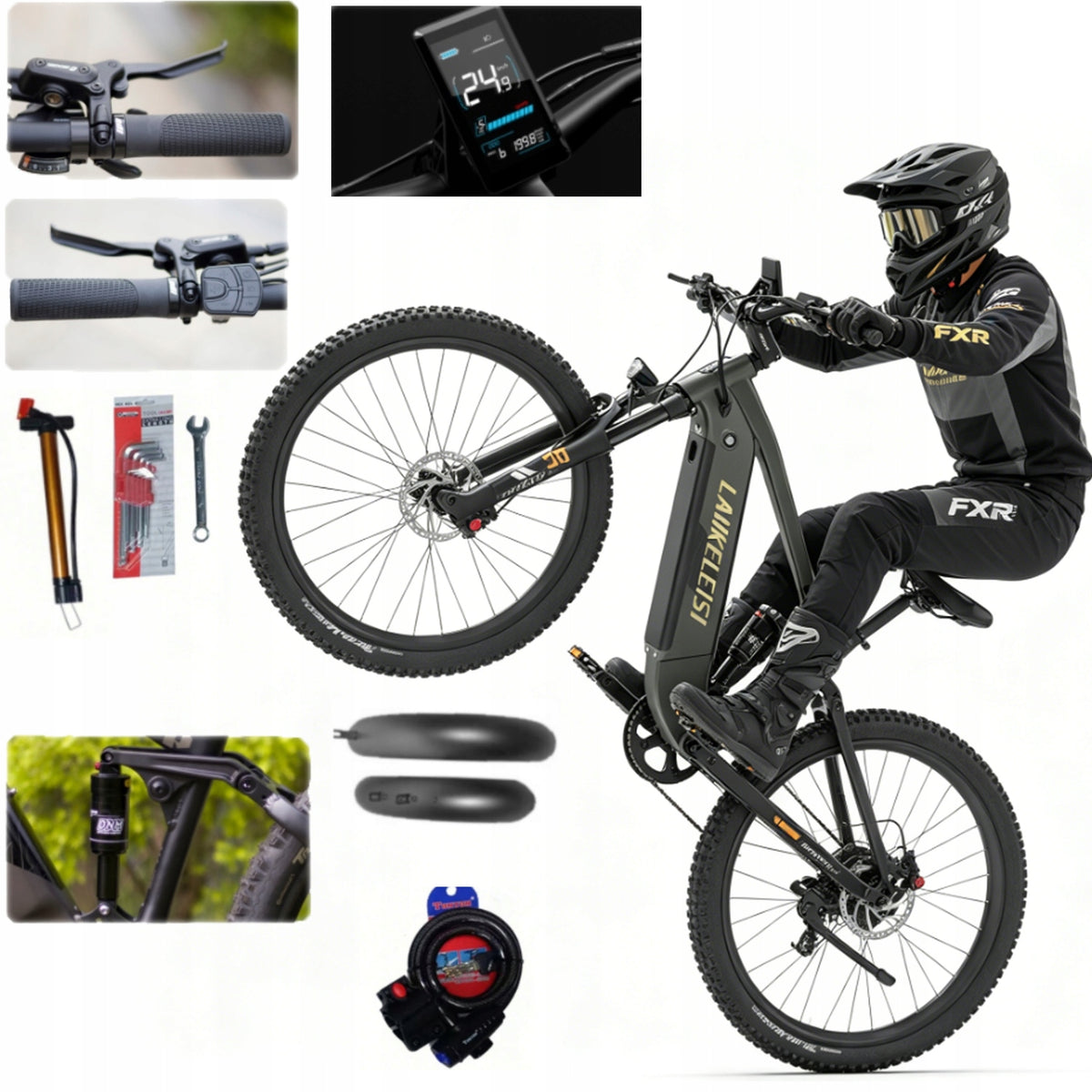 Electric vehicle LANKELEISI RX600PRO 2026 1000W 48V20AH 44KM/H 150KM 29"