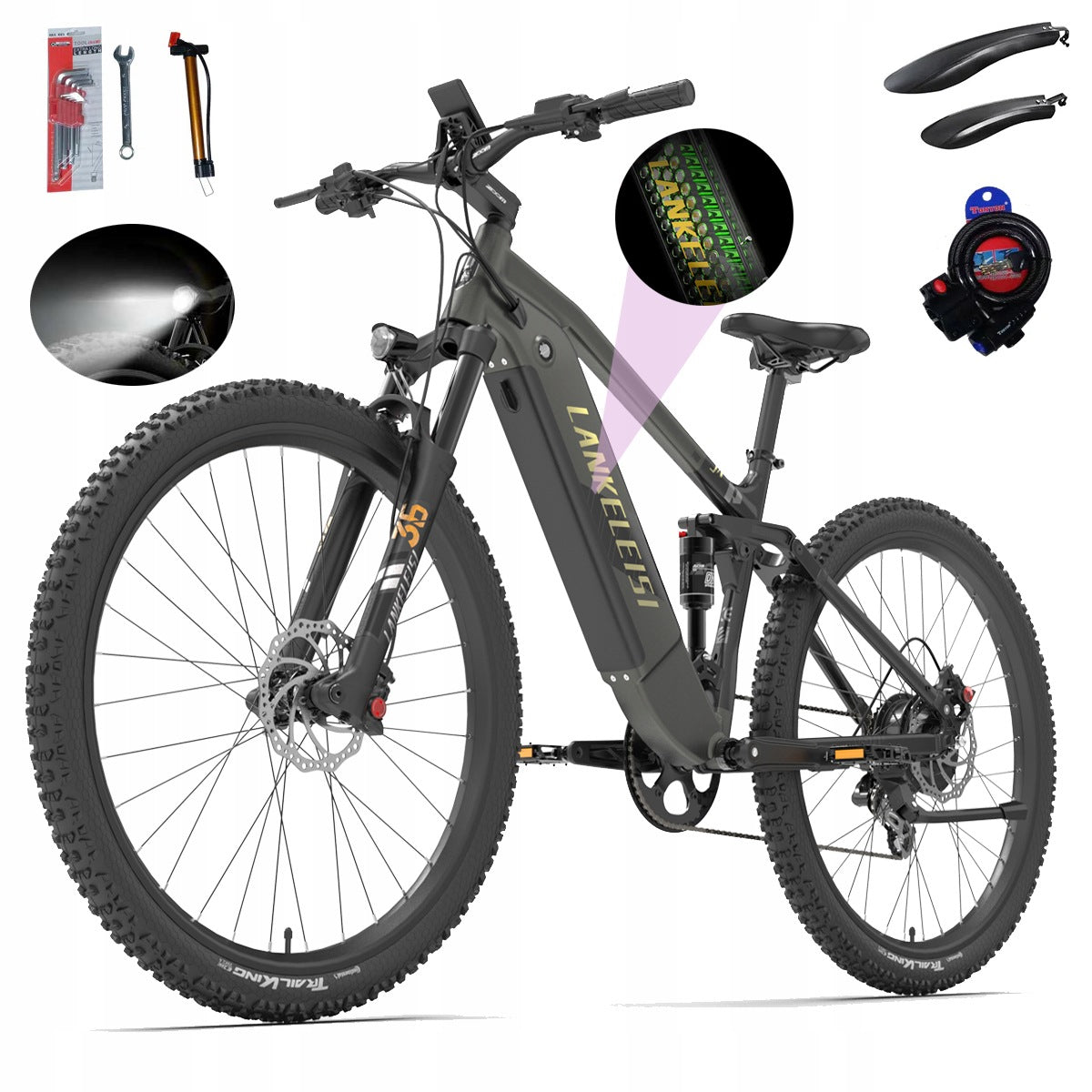 Electric vehicle LANKELEISI RX600PRO Samsung 48V 20Ah 1000W 150HP 29"