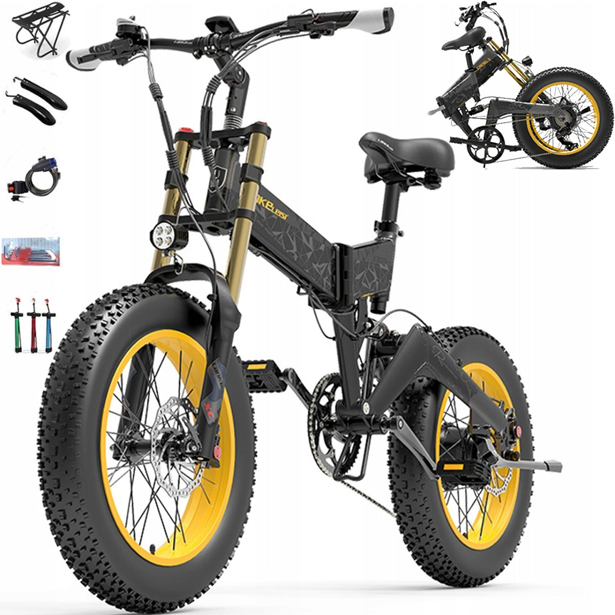 Electric vehicle LANKELEISI X3000PLUS-UP Thick Tyre 1000W 45KM/H 120HP