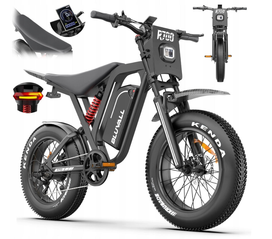 Electric vehicle Municipal Bluvall R700 1500W 52V 55km/h 80km 20*4.0"MTB PL