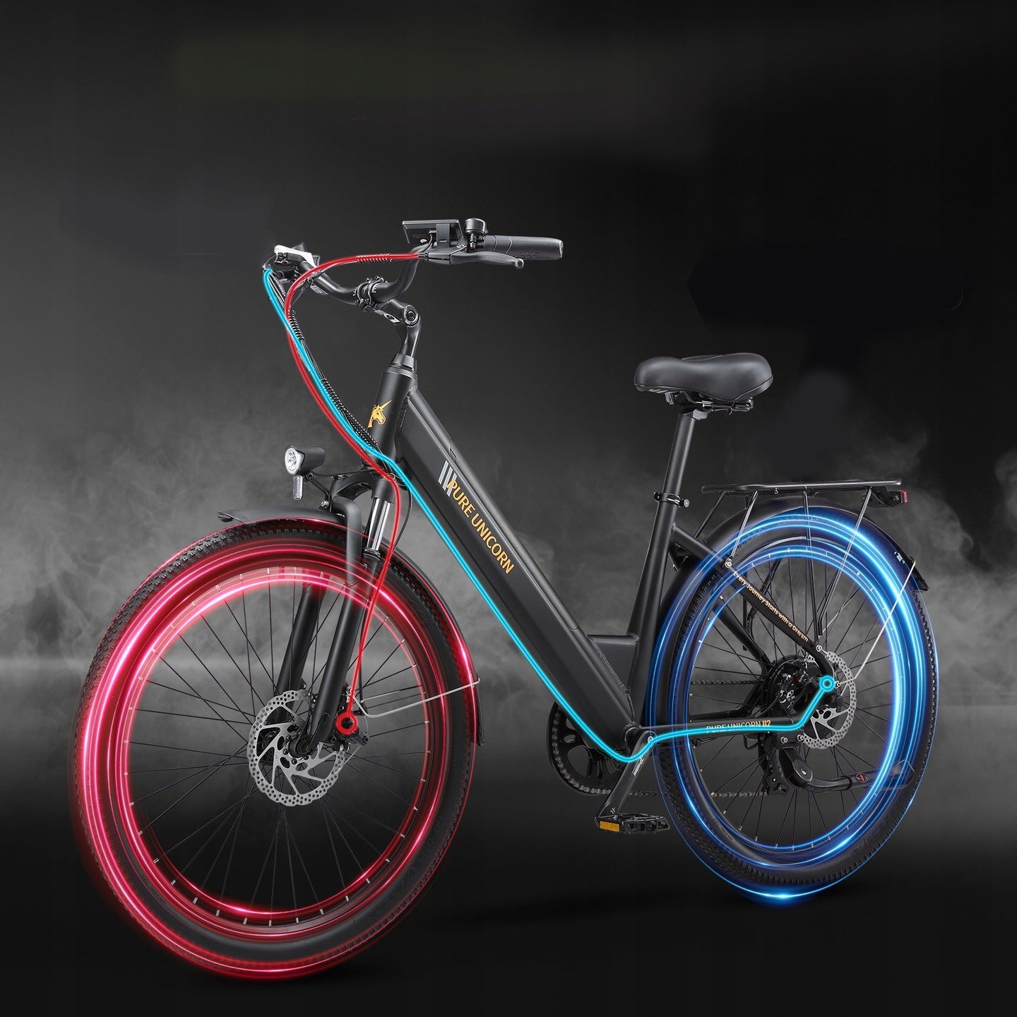 Electric vehicle PURE UNICORN U2 12.8Ah 45km/h 90km 59Nm Shimano-7S 27.5" Manufacturer code PURE UNICORN U2 1000W 48V 12.8Ah 45km/h