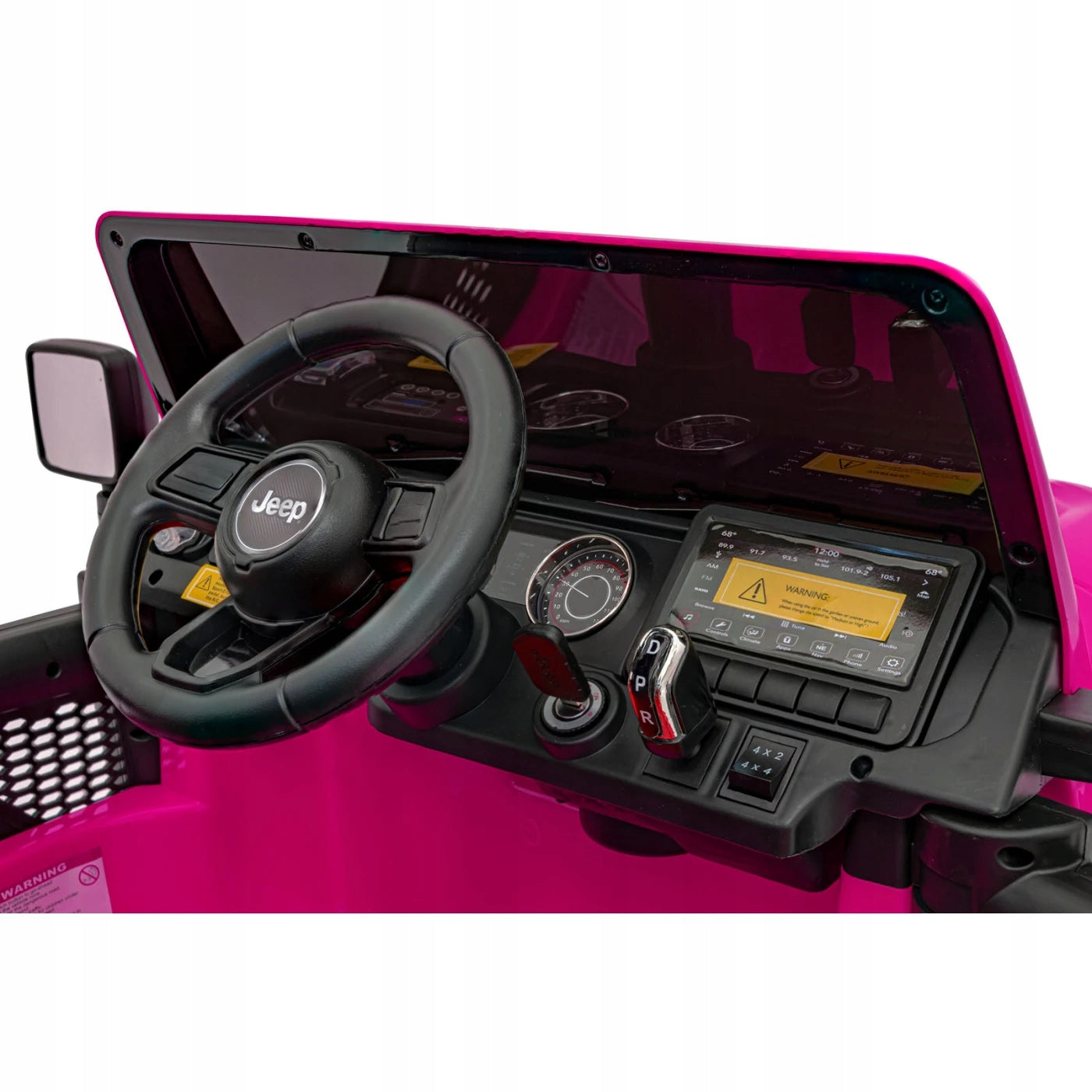 Electric vehicle Ramiz Jeep Wrangler Rubicon pink 4x4 with remote control Color pink