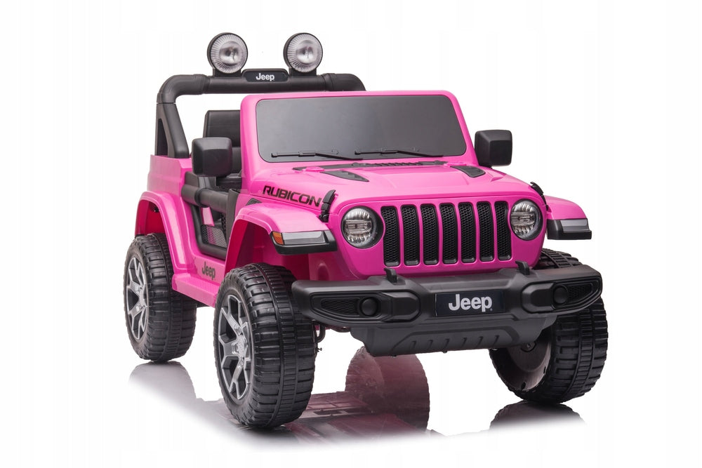 Electric vehicle Ramiz Jeep Wrangler Rubicon pink 4x4 with remote control
