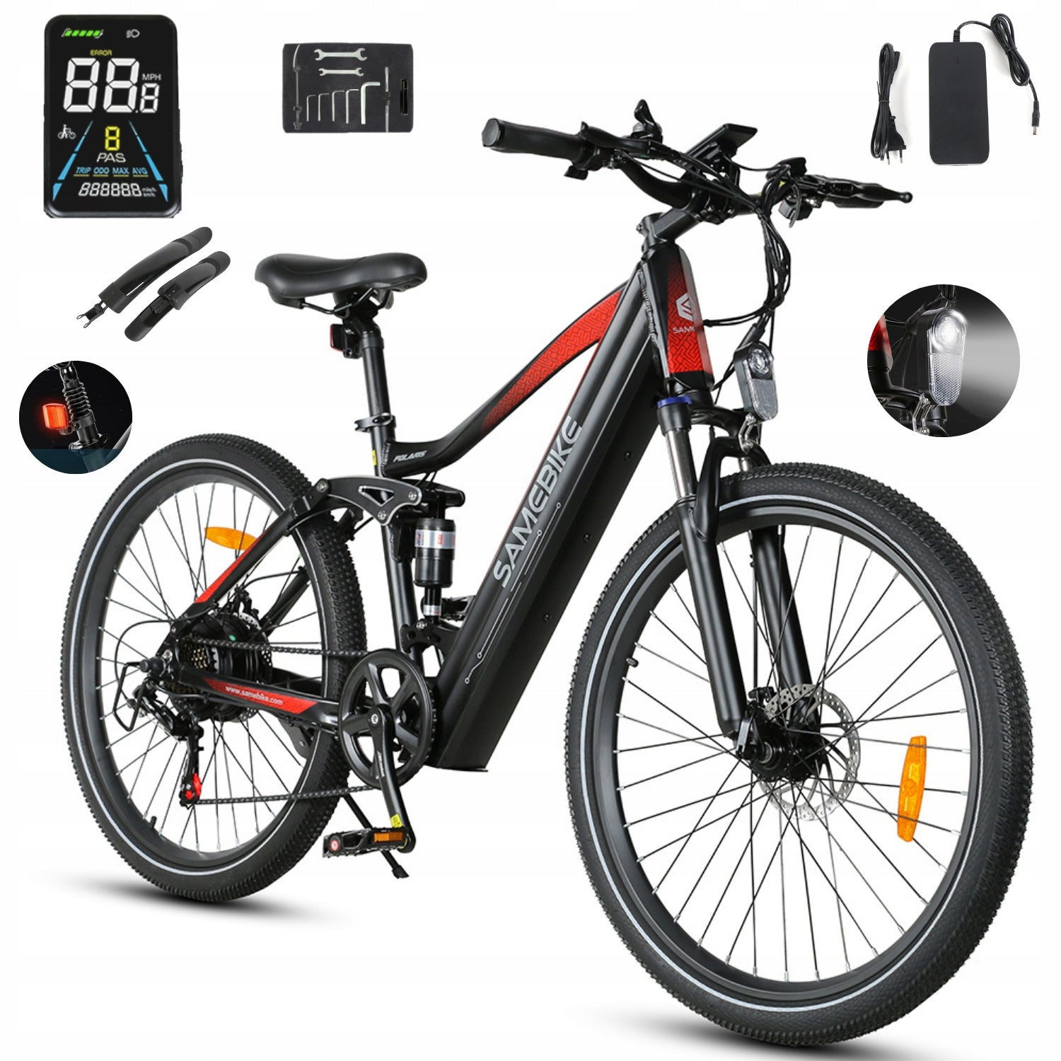 Electric vehicle Samebike XD26-II 750W 14AH 40KM/H 110HP hydraulic PL