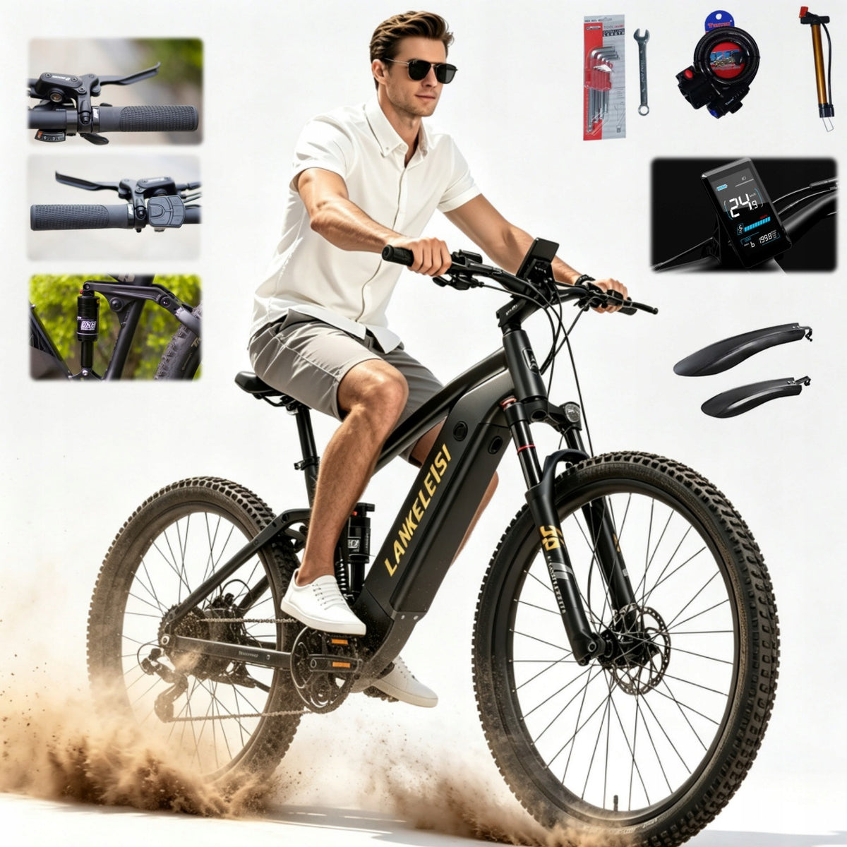 Electric vehicle with lithium battery 1000W 44KM/H 150HP LANKELEISI RX600PRO