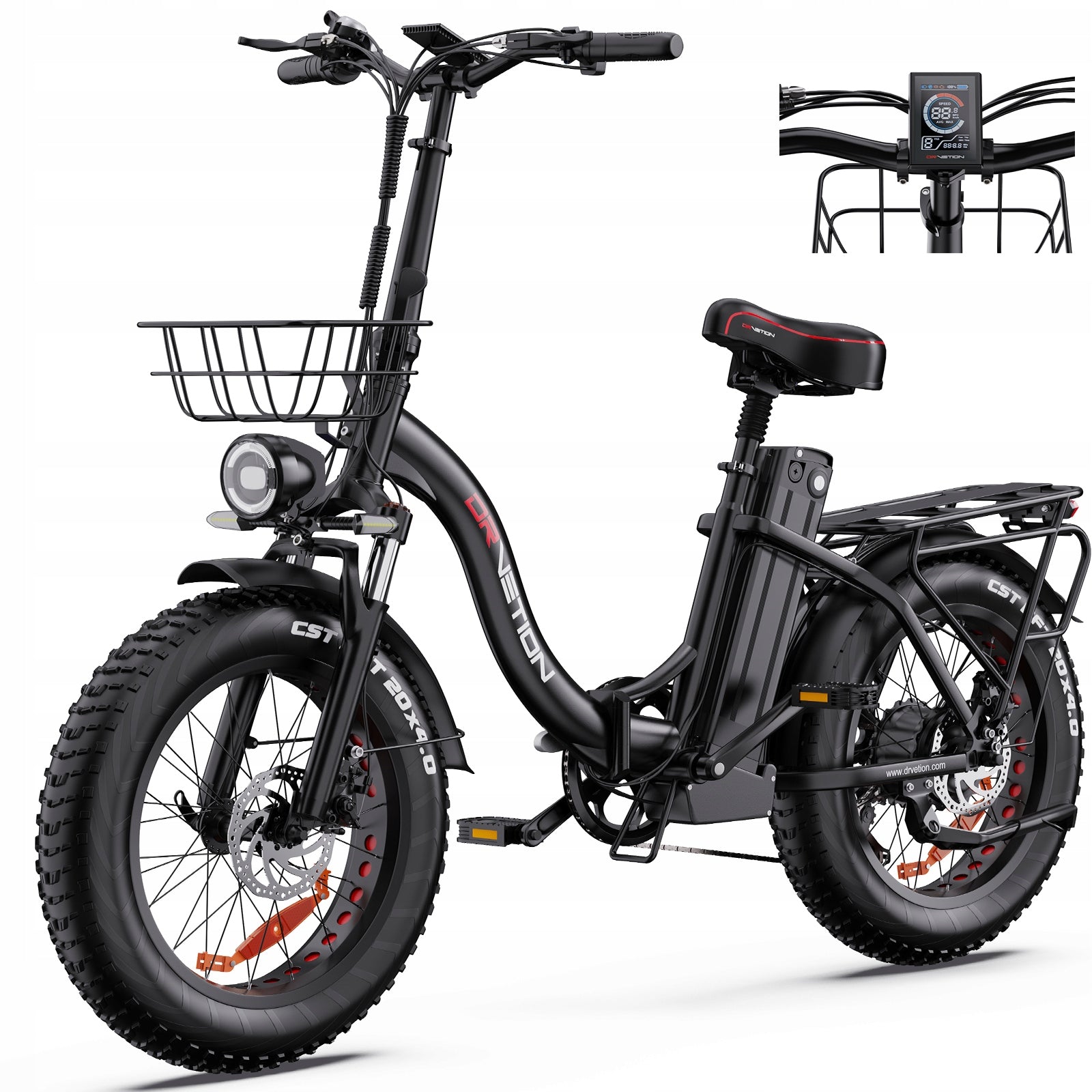 Electric vehicles DRVETION CT20 750W 55km/h 75km 48V 20AH 20" fat tire
