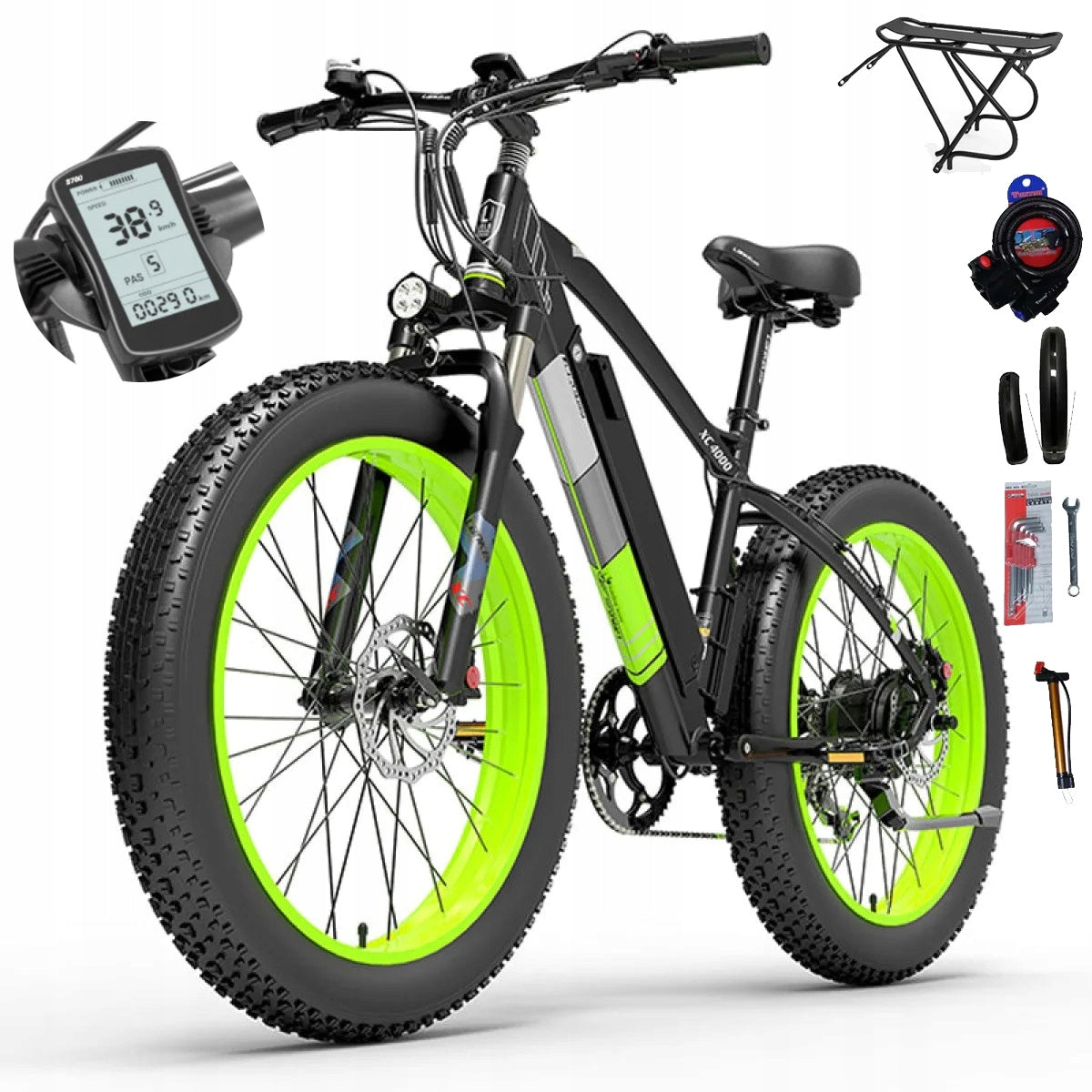 Electric vehicles Lankeleisi XC4000 1000W 17.5AH 40KM/H 120KM 26" 7 speed