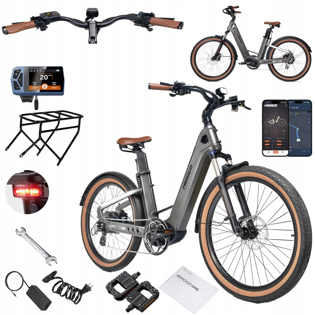 Electric vehicles MIHOGO Air 1000W 19.2Ah 40km/h 200km 26" premium App PL