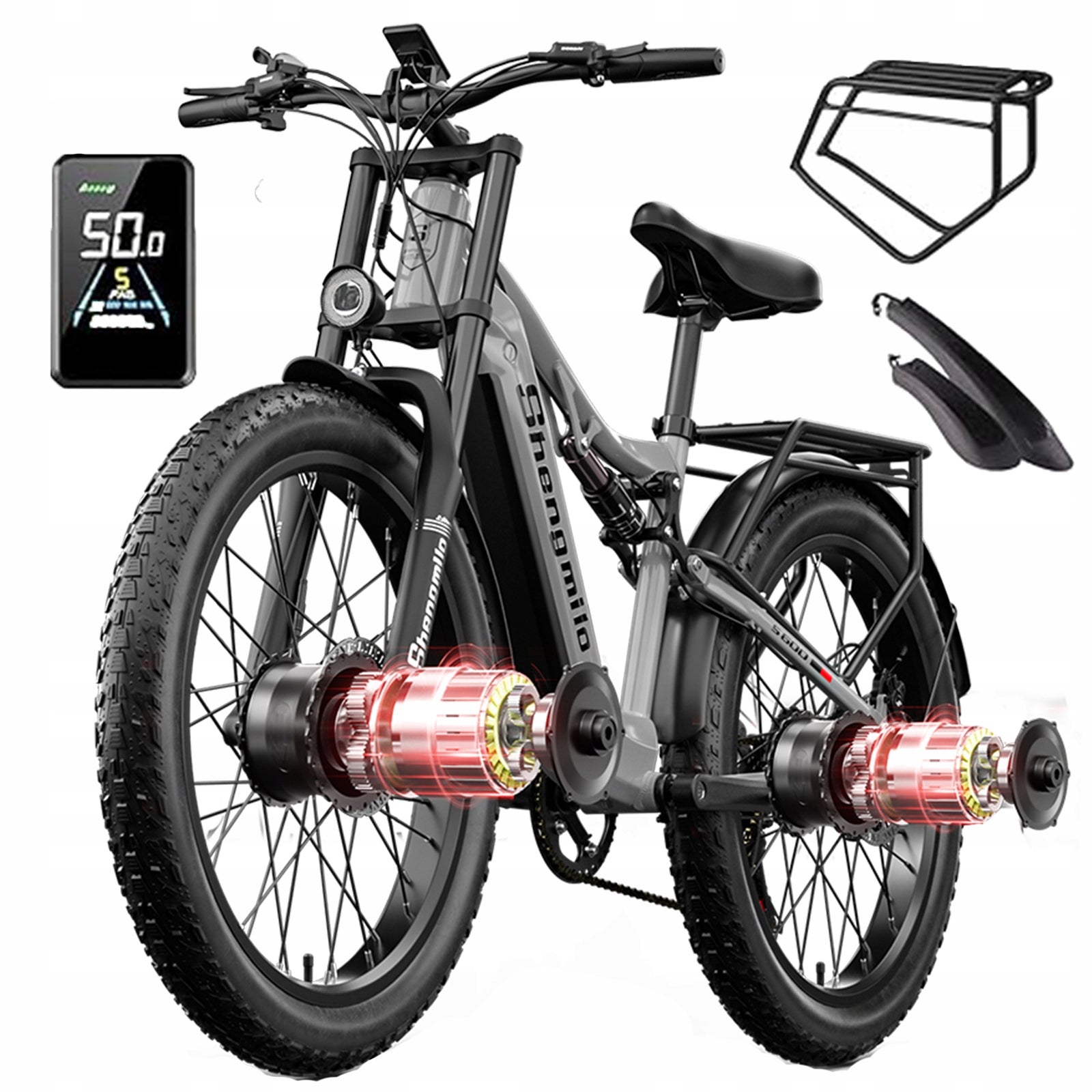 Electric vehicles Shengmilo S600 2000W 17.5AH 45km/h 26'' off-road