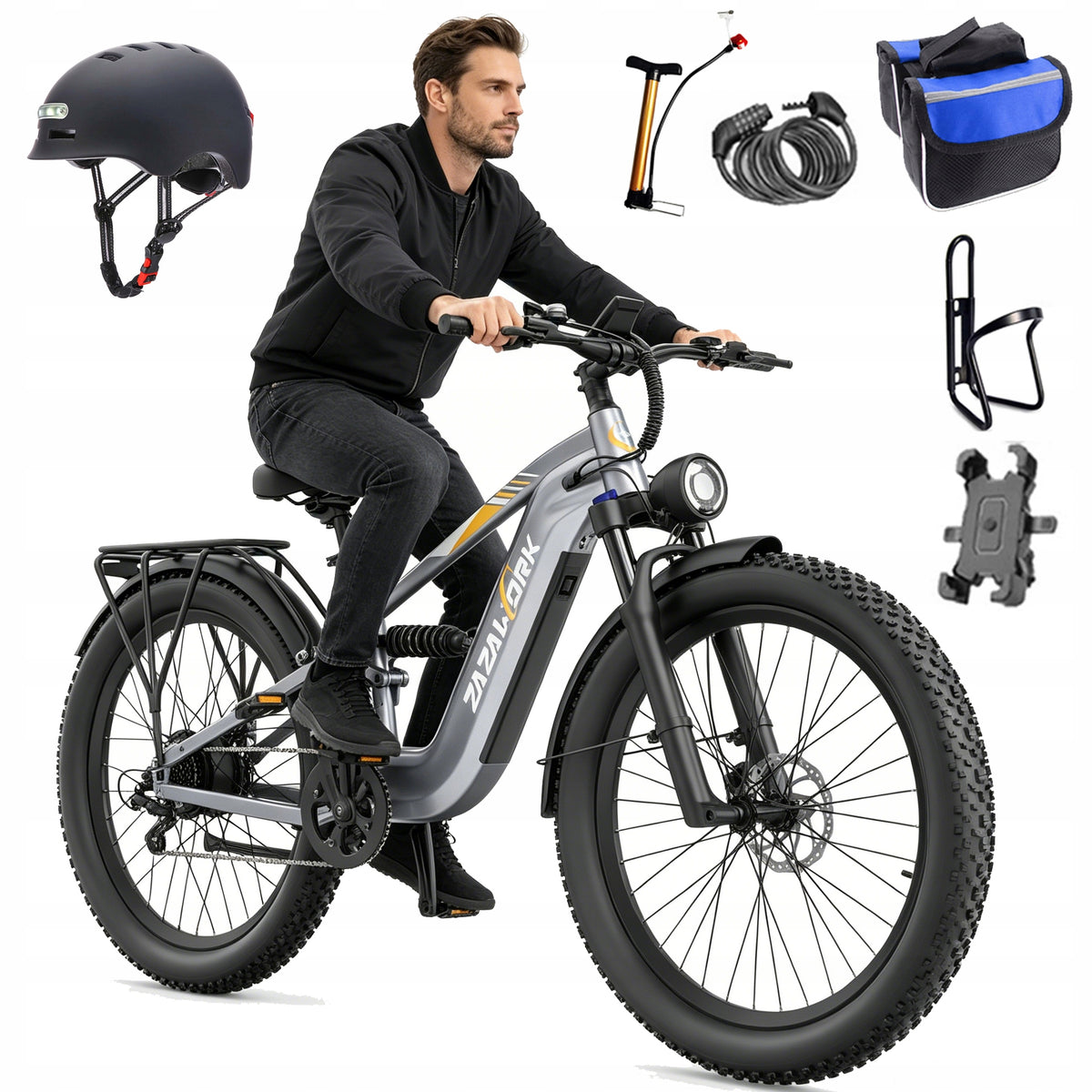 Electric vehicles ZAZAWORK CF500 1000W 20AH 45km/h 120km 7-speed+Helmet