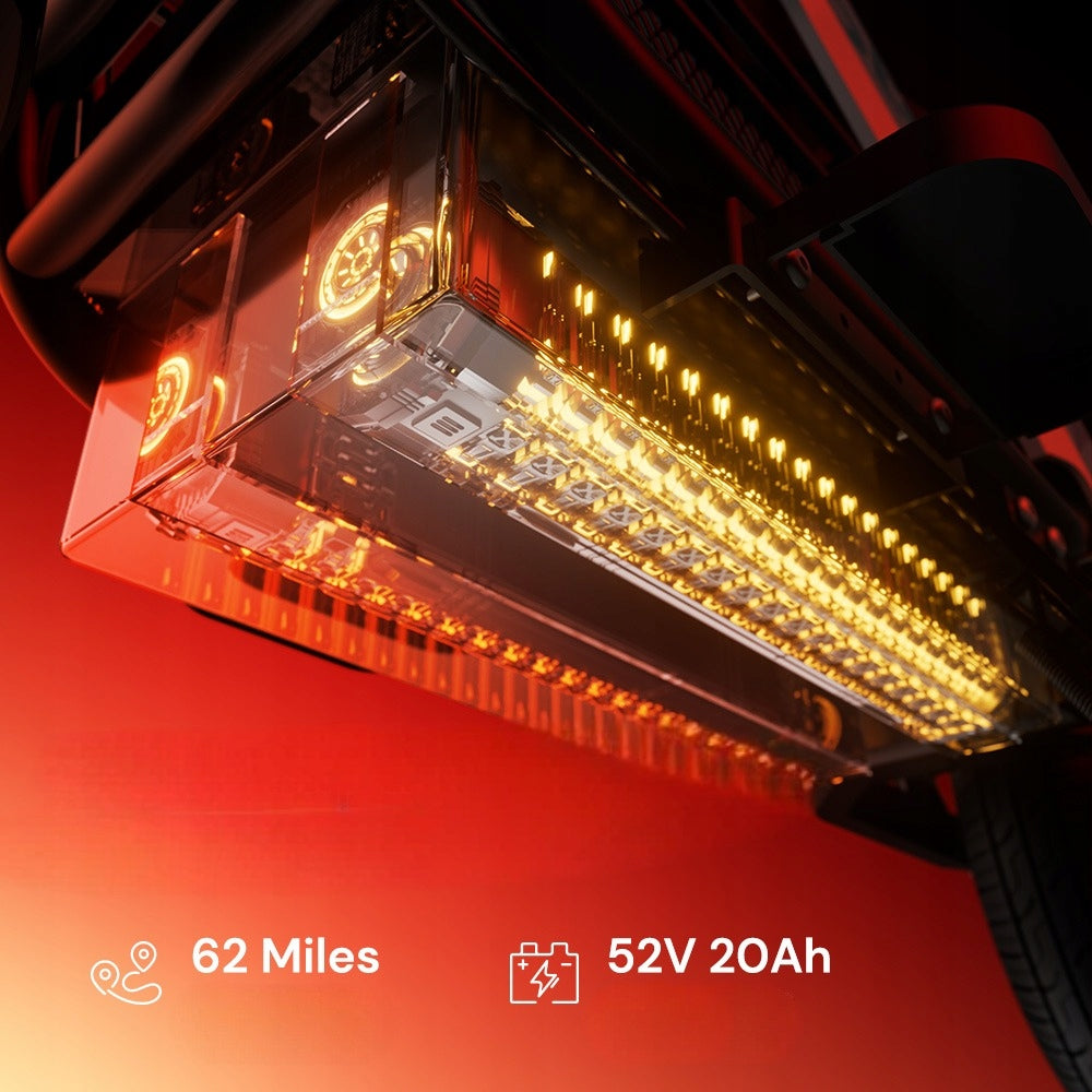 Electric vehicles iscooter DX5 PRO 2000W 52V 20Ah 60km/h 100km 17" NFC Foldability partially assembled, calibrated