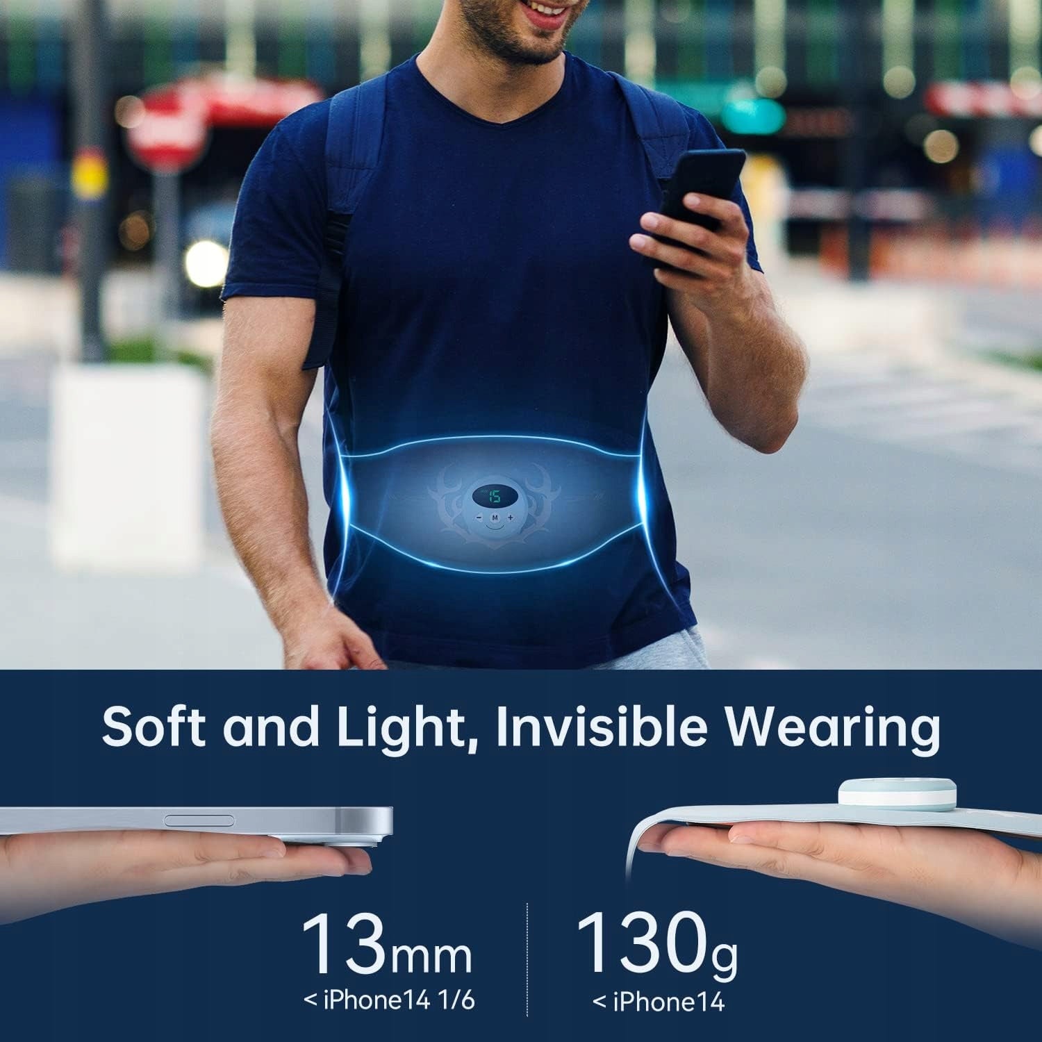 ElectroStimulator Muscle Abdominal Slimming Belt EMS Hiviss Blue Brand no brand