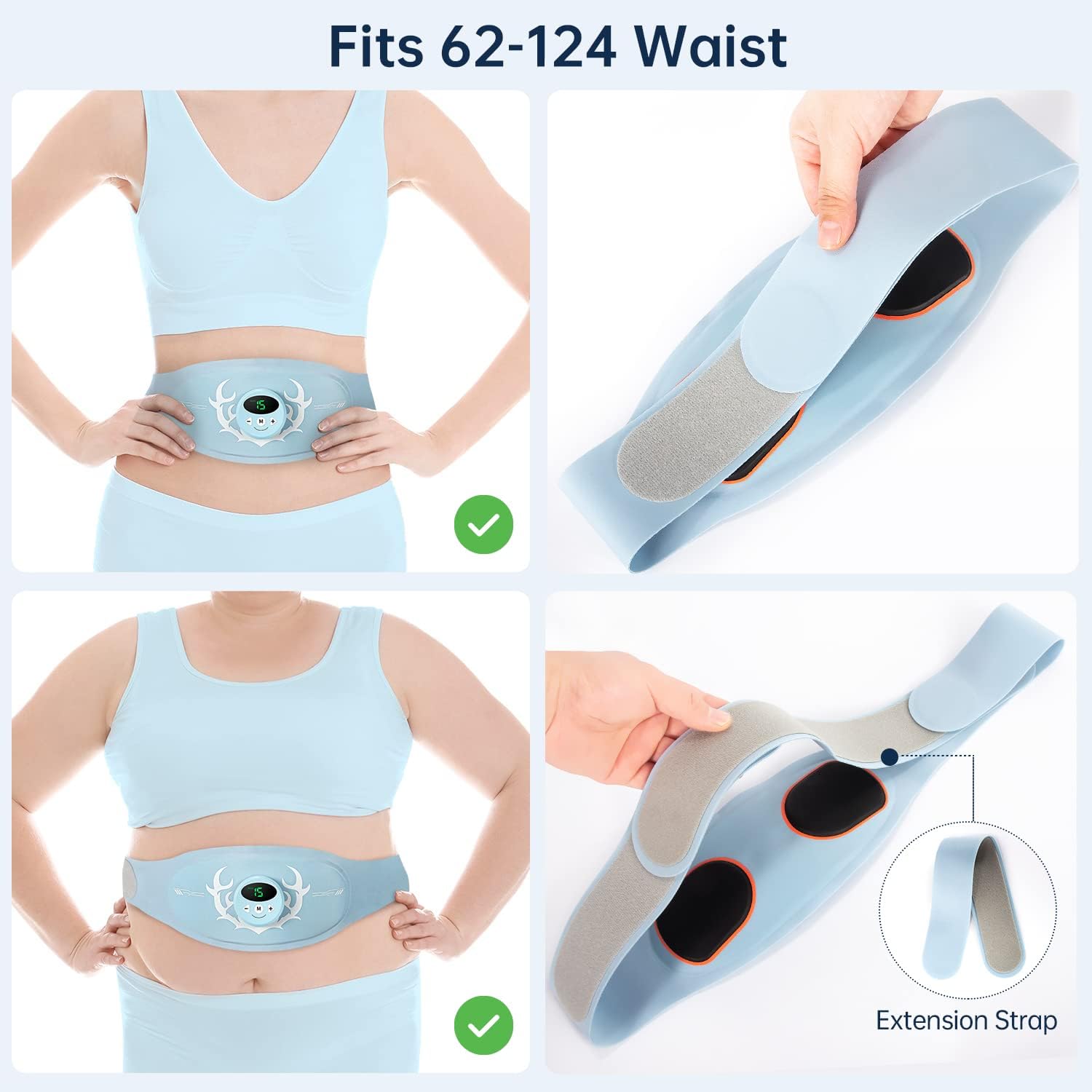 ElectroStimulator Muscle Abdominal Slimming Belt EMS Hiviss Blue Number of programs 6