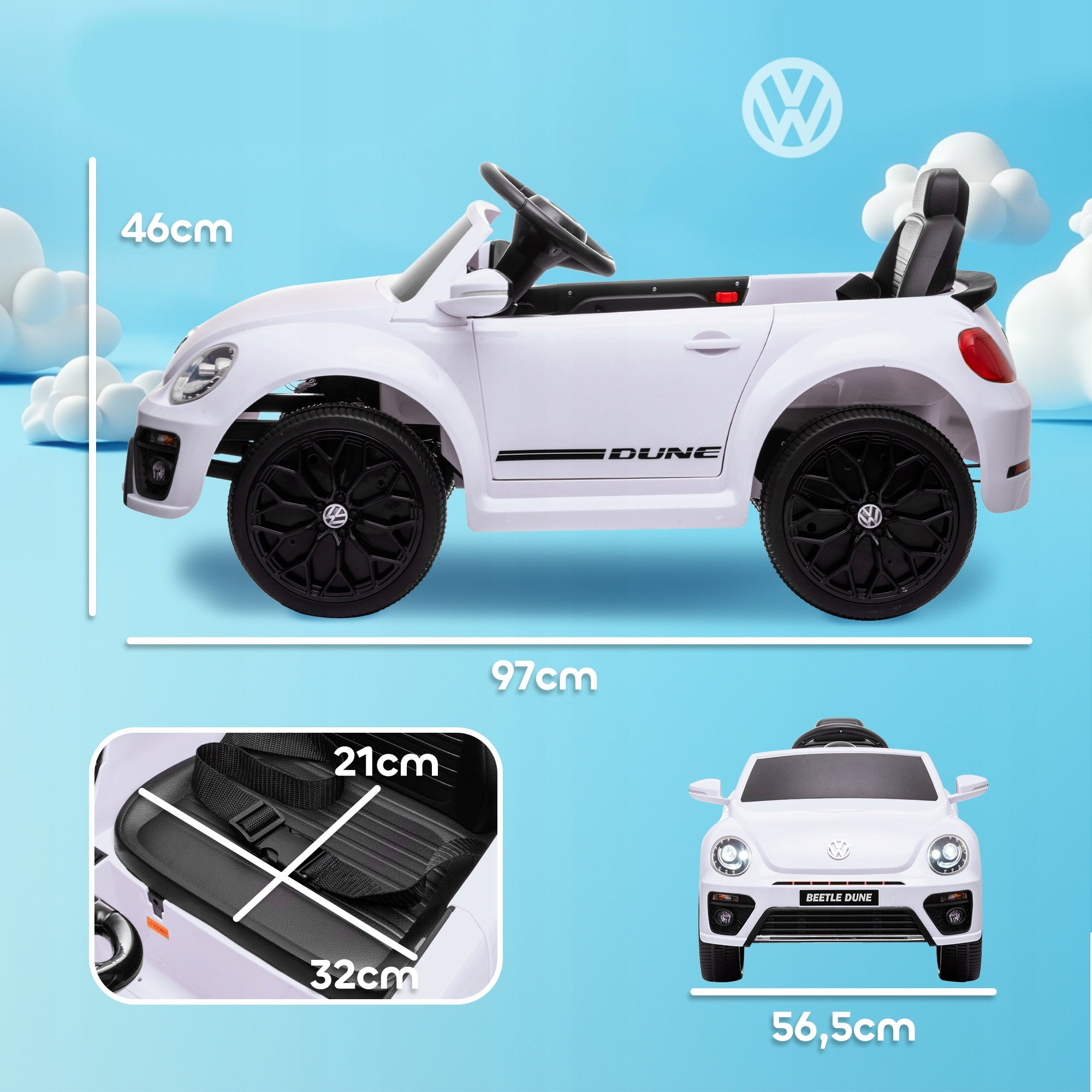 Electroauto for children 12V, remote control, music, horn Maximum speed 5 km/h