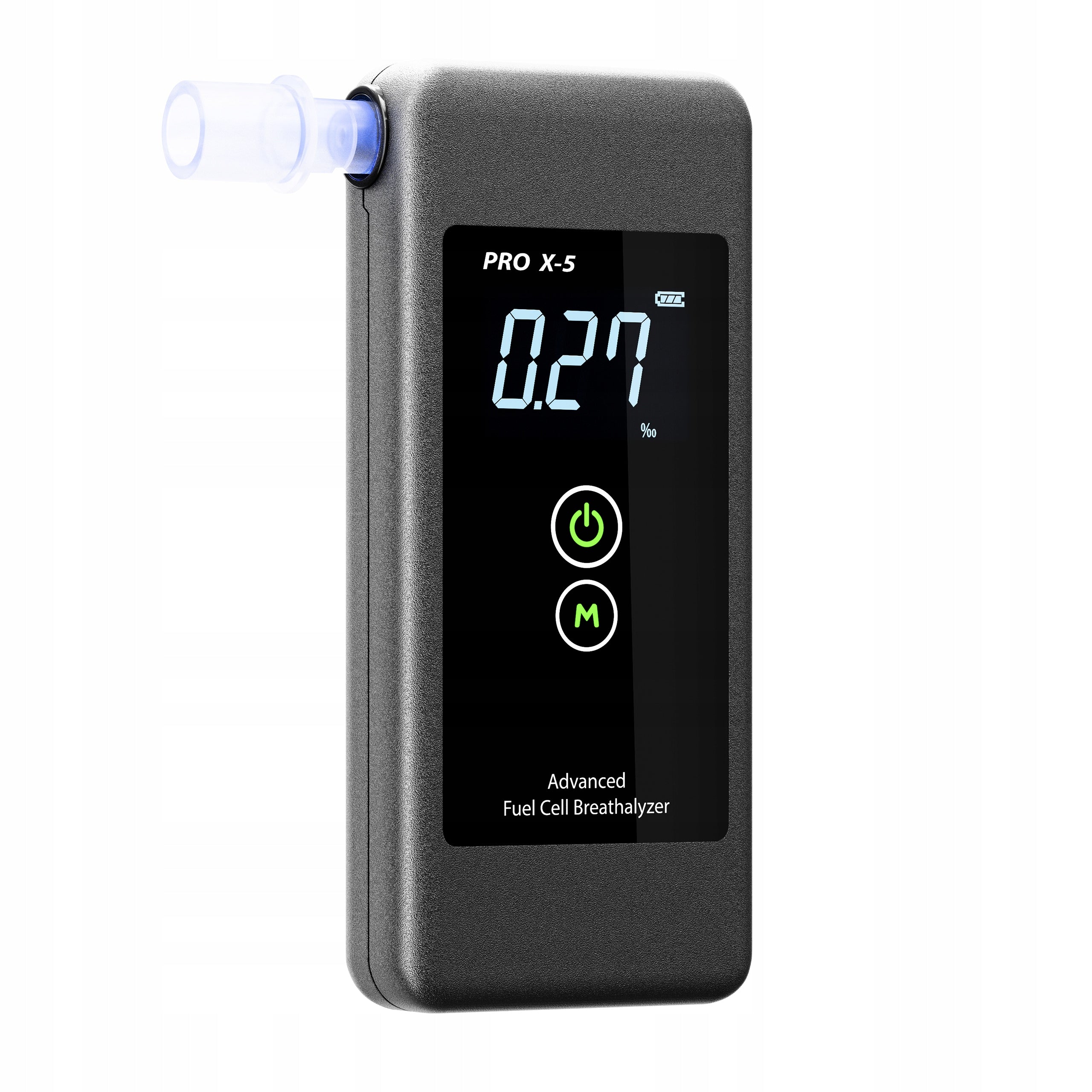 Electrochemical breathalyzer PRO X-5 - calibration, mouthpieces, hologram Packaging status original