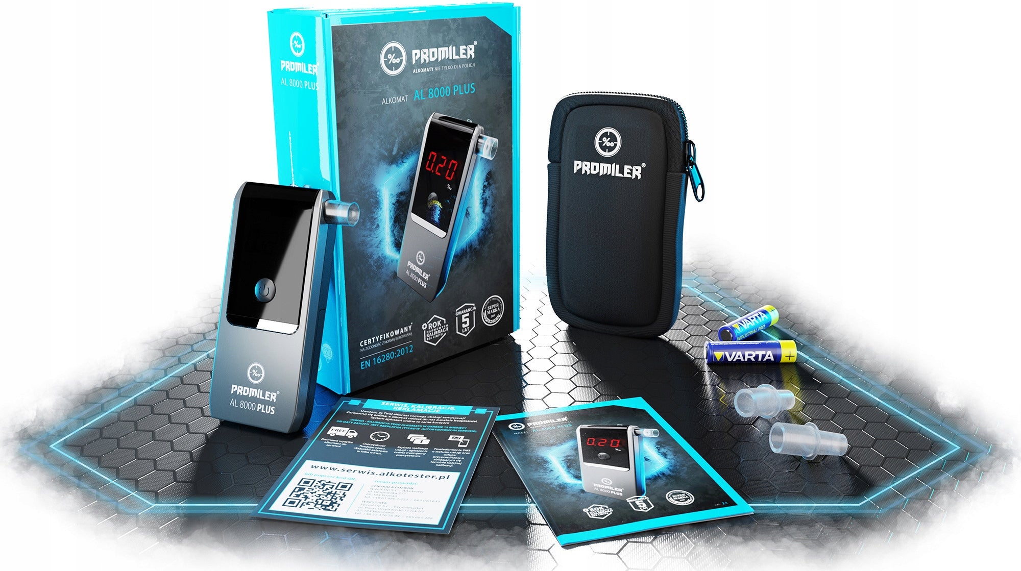 Electrochemical breathalyzer PROMILER AL 8000 Plus Calibration yes
