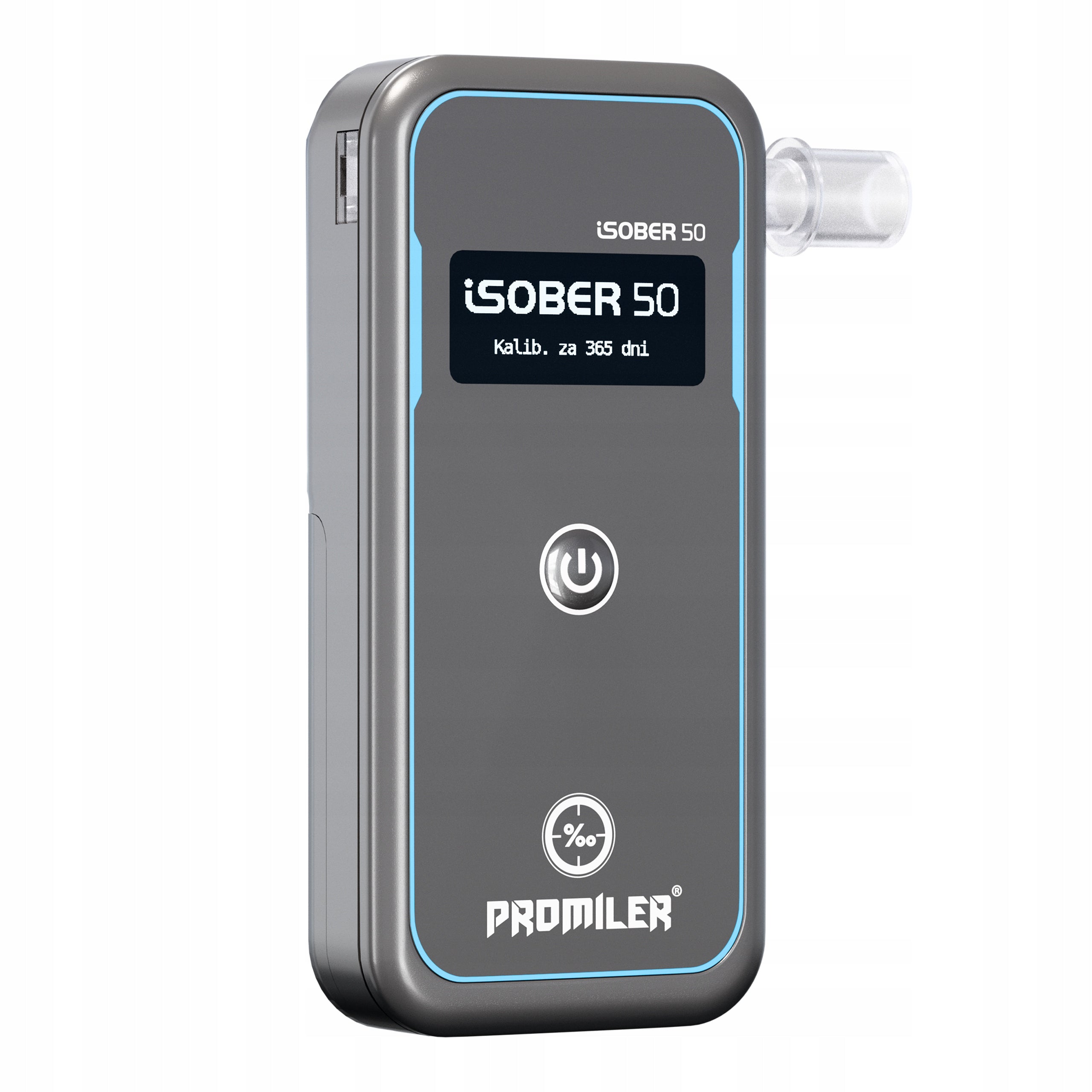 Electrochemical breathalyzer PROMILER iSOBER 50 CALIBRATION + MOUTHPIECES OLED screen Packaging status original