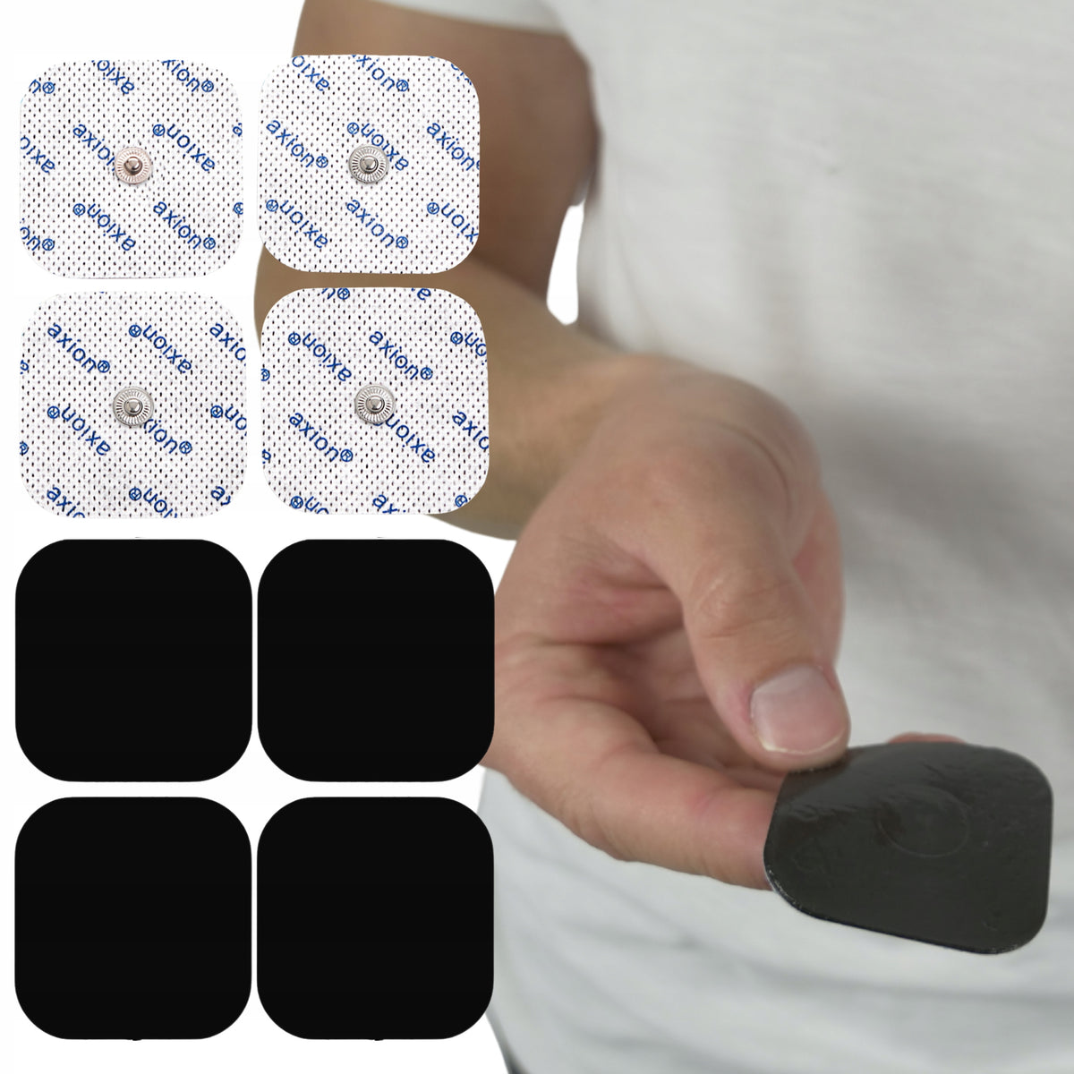 Electrodes TENS EMS 5x5 cm 20 pcs. for Sanitas SEM 43 44 46 Beurer gel Medical device yes