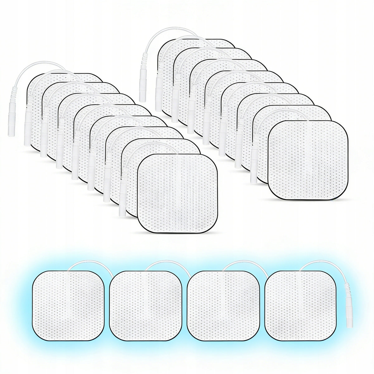 Electrodes TENS EMS cable 2mm gel 40 pcs 50 x 50mm