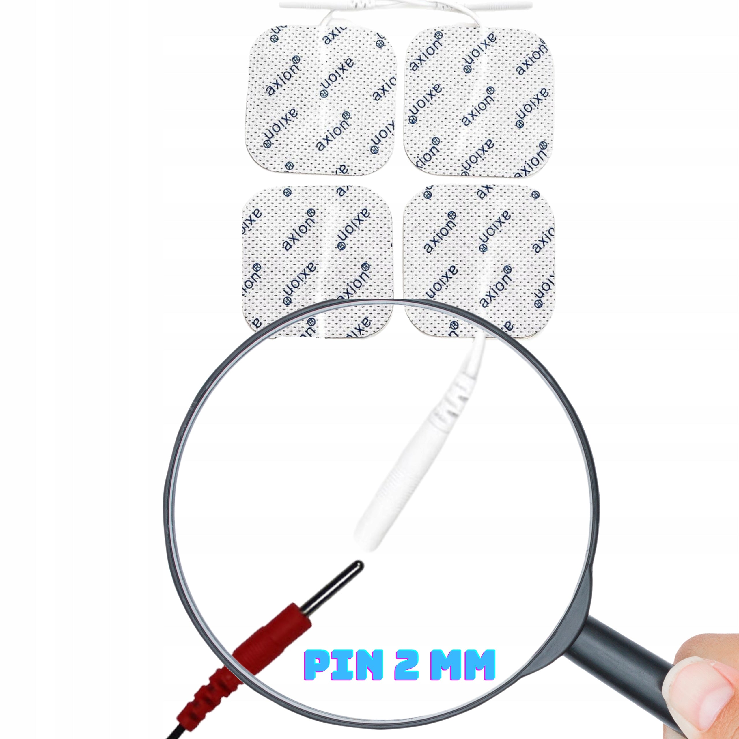 Electrodes TENS EMS gel 4x4 cm self-adhesive pin 2 mm 16 pcs. axion Medical device yes