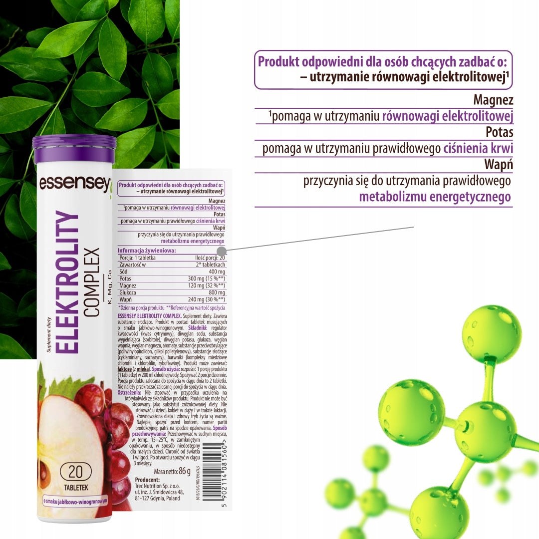 Electrolytes Complex 20 Pcs Sparkling Tablets 1060mg Magnesium Potassium Sodium Calcium Packaging status original