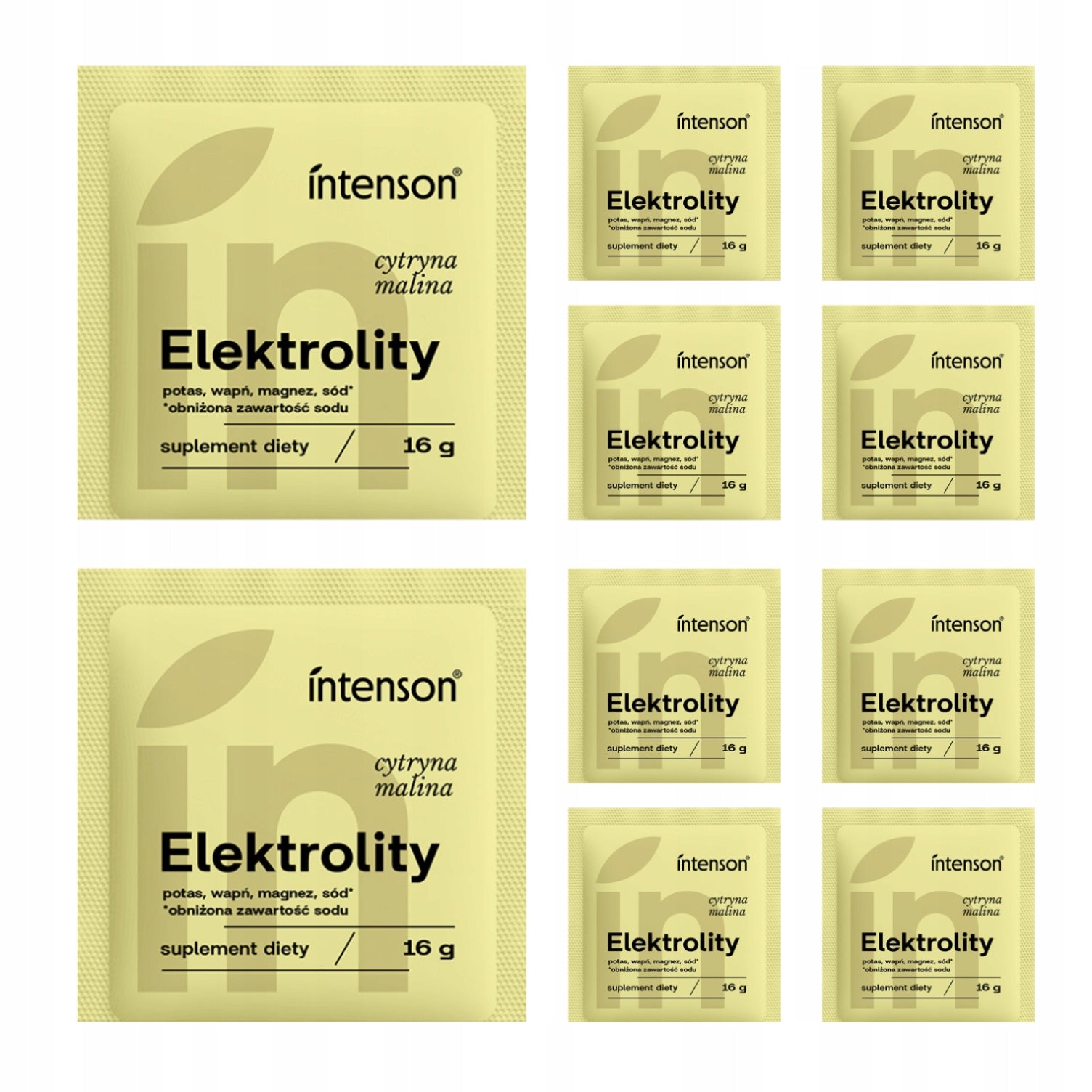 Electrolytes Intenson (SODIUM POTASSIUM CALCIUM MAGNESIUM) SUGAR FREE KETO Set 10x 16G