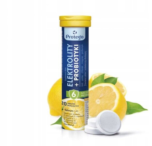 Electrolytes Probiotics Protego 20 effervescent tablets magnesium sodium potassium