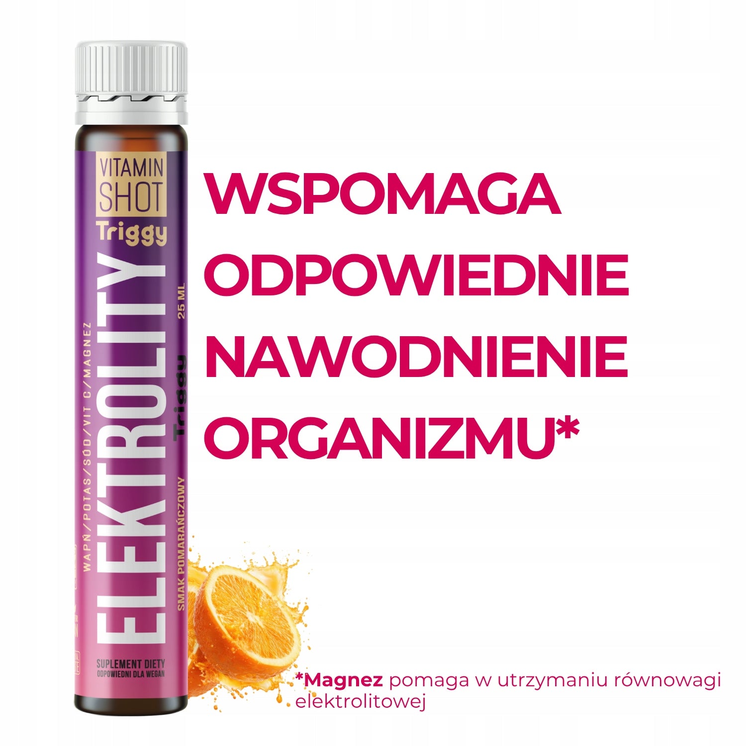 Electrolytes Shot Triggy Without Sugar Orange 25 ml Medical device no