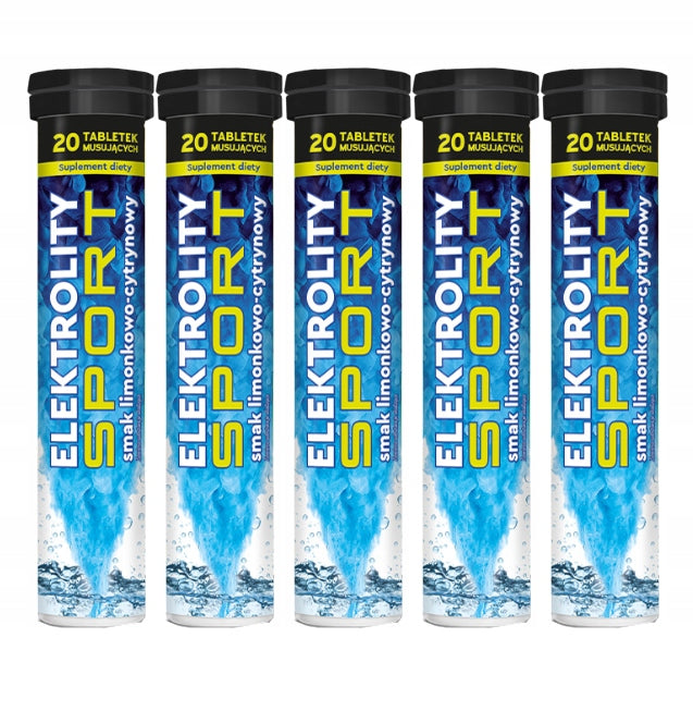 Electrolytes Sport Lime-Citrine Flavoured 20 Effervescent Tablets For for athletes
