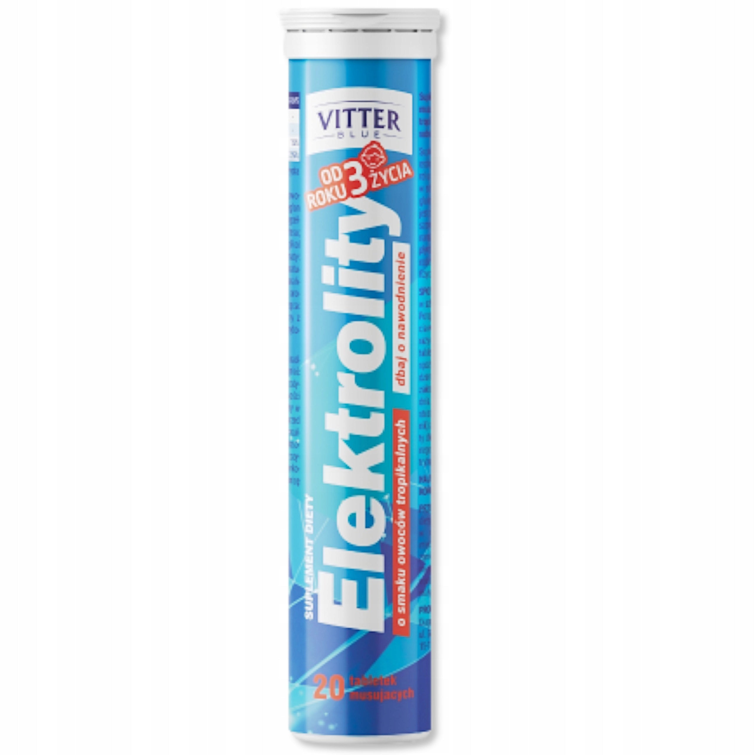 Electrolytes Vitter Blue tropical fruit 20 tabl. sparkling. Dietary supplement Packaging status original