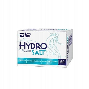 Electrolytes capsules potassium magnesium zinc 60 capsules 73 g ALE HydroSalt Expiration date at least six months from the date of purchase