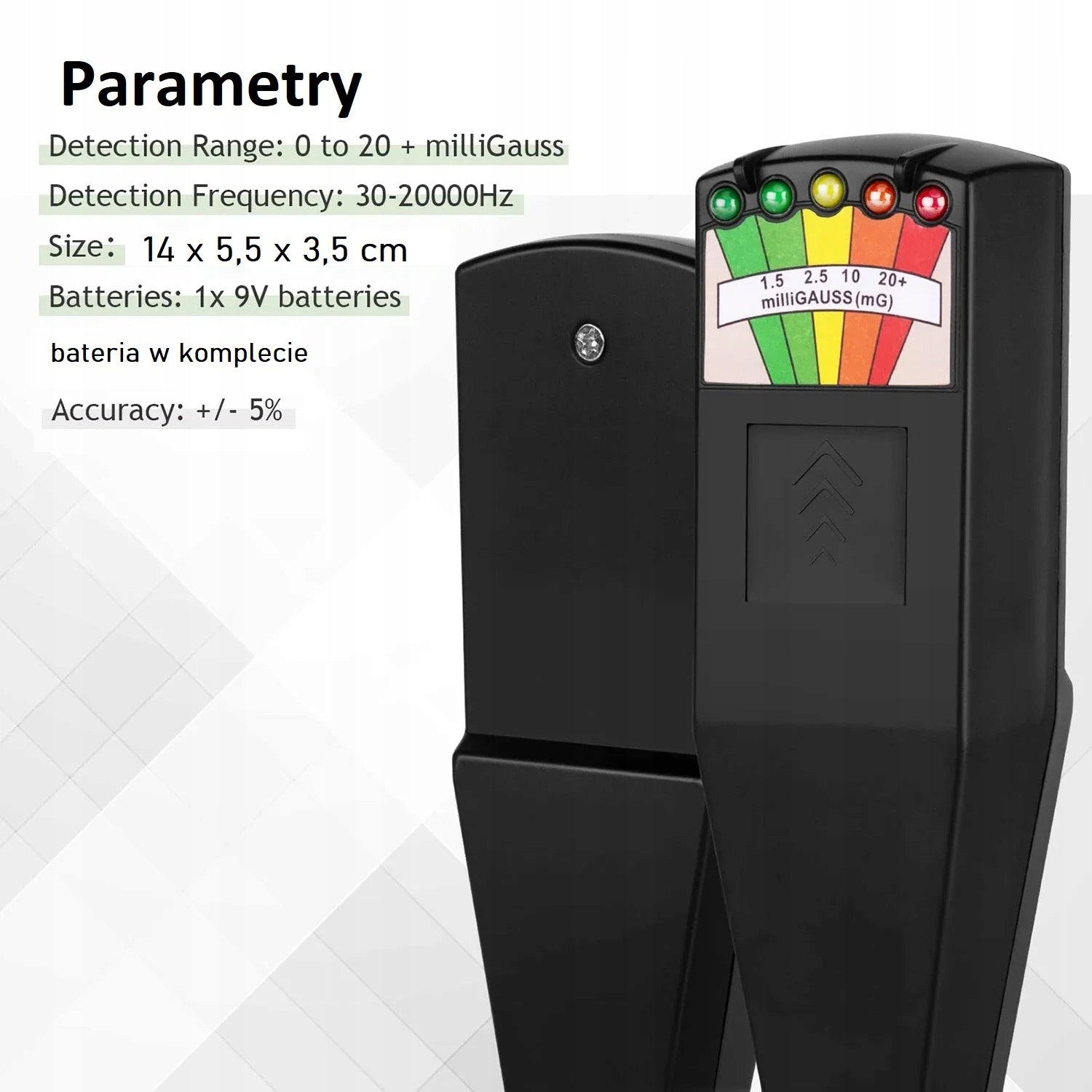Electromagnetic radiation detector Gaussian meter BATTERY in KOMPL Brand no brand