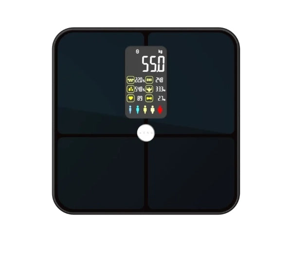 Electronic Bathroom Scale Aeno ABS0002S 180kg Analytical Black