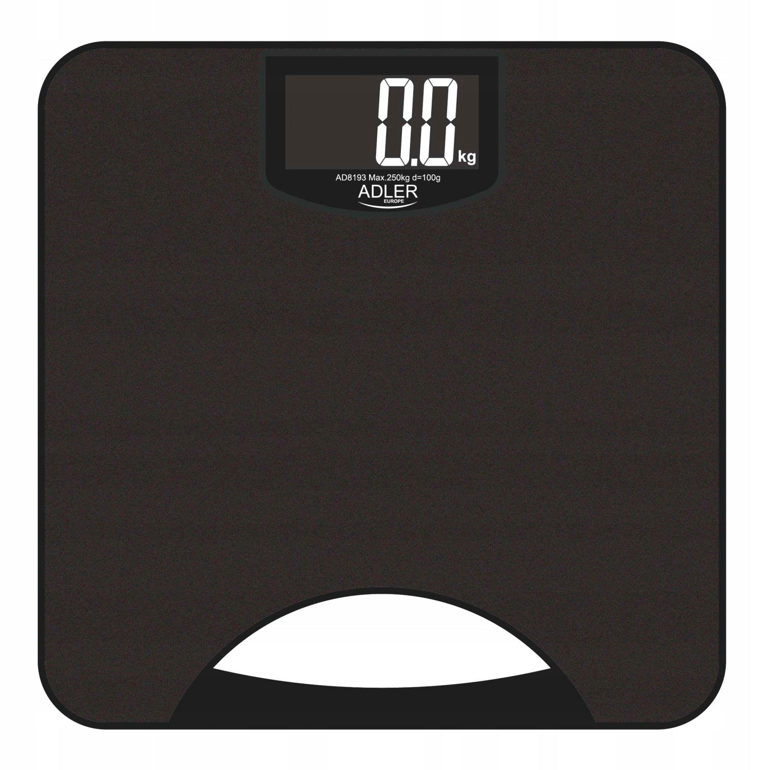 Electronic Bathroom Scale Large LCD MEASUREMENT 250kg Sensors ADLER Holder