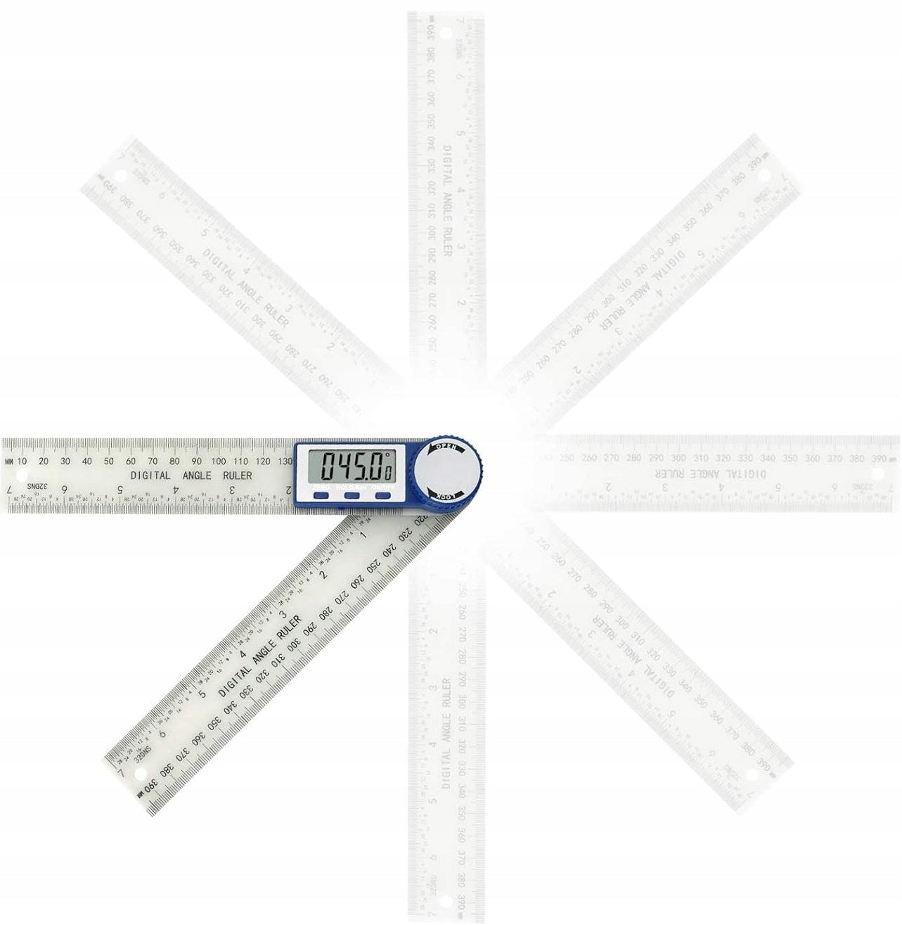 Electronic Digital Protractor 200mm 360° Accuracy 0.05°