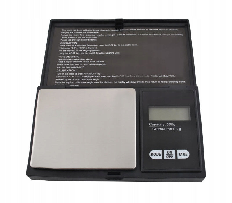 Electronic Jewellery Scale 500g/0,1g Accuracy Black Lockable Box Packaging status original