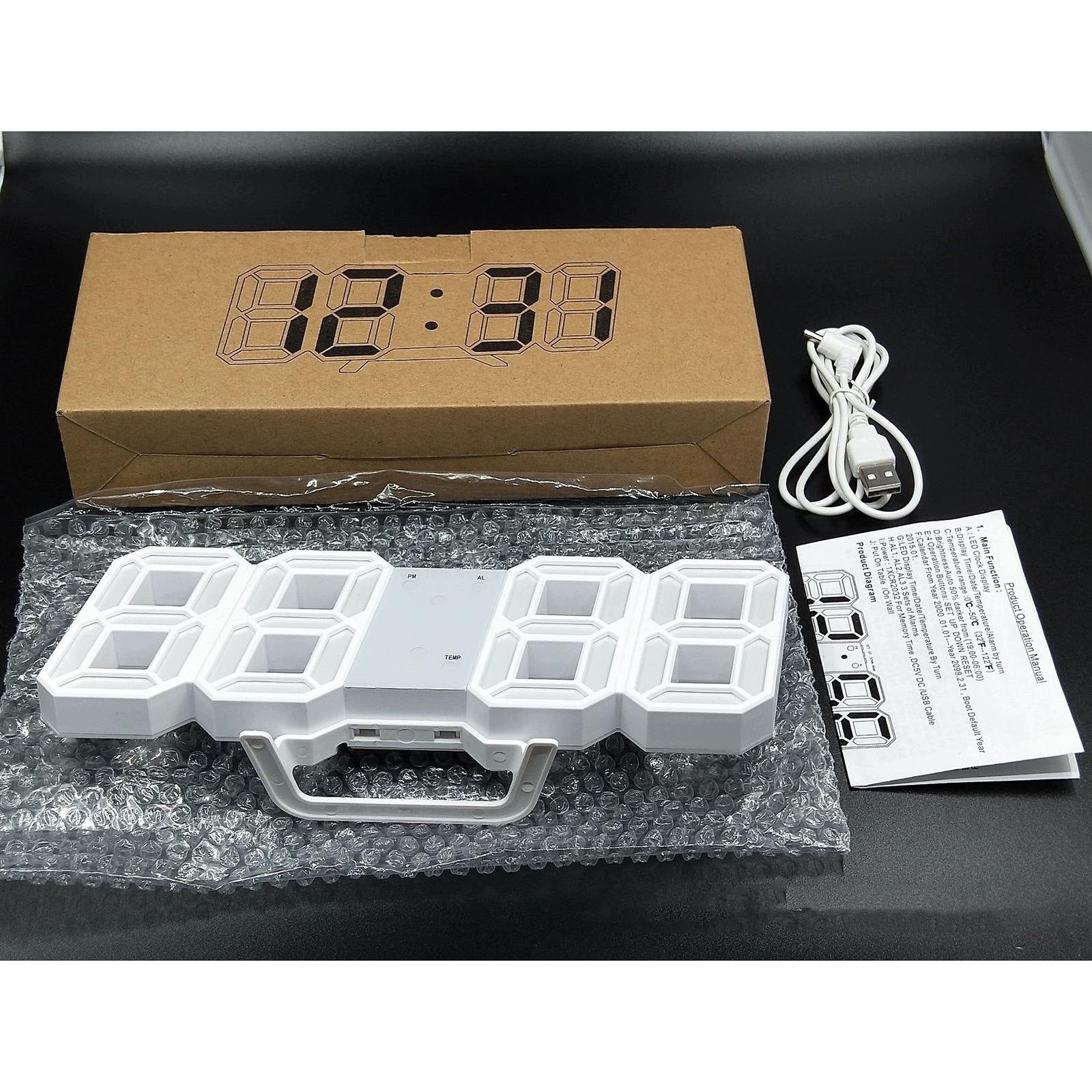 Electronic LED Digital , Clock, 12/ Temperature Nightlight Need Living Medical device no