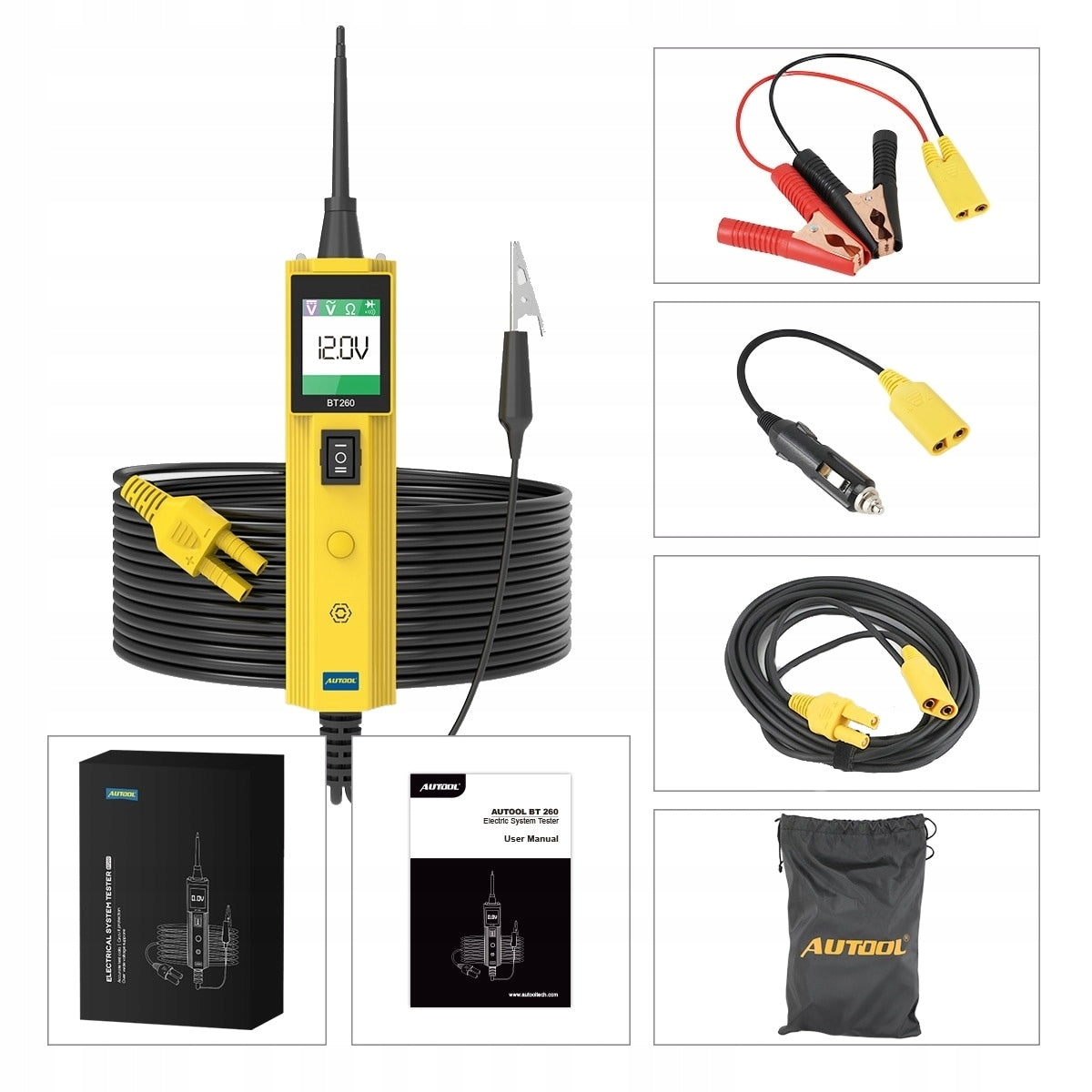 Electronic Meter Circuit Tester AUTOOL BT260 MULTIMETER LCD OSCILLOSCOPE Manufacturer code BT260