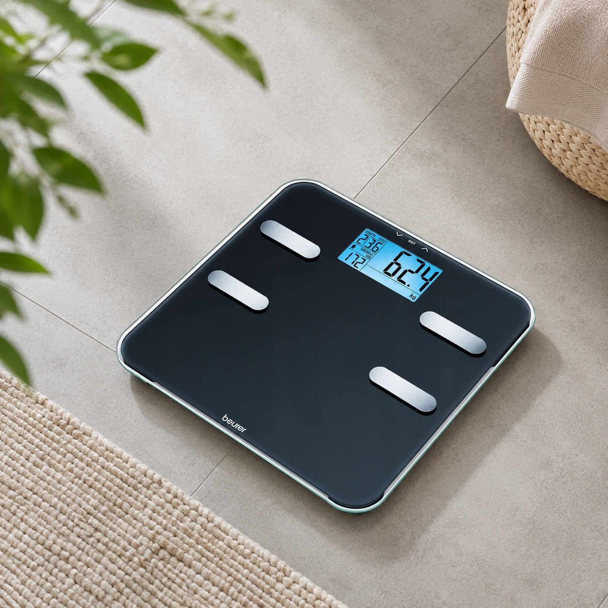 Electronic Scale Beurer BF185 Glass With Glass Measurement Memory 180 kg Brand Beurer