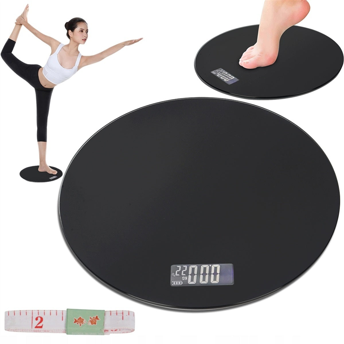 Electronic Smart Bathroom Scale with LED for Body Weight Measurement Packaging status original