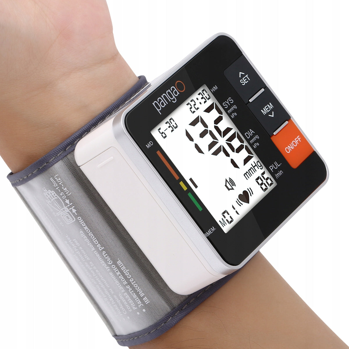 Electronic Wrist Blood Pressure Monitor 90 Measurements PANGAO PG800A11 Packaging status original