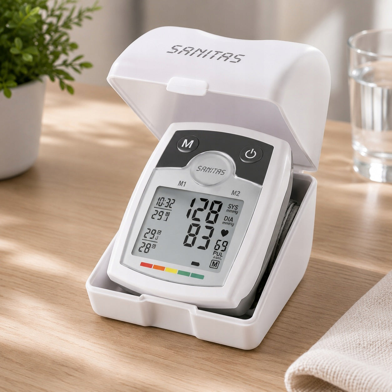 Electronic Wrist Blood Pressure Monitor for Wrist Sanitas SBM 03 Brand Sanitas