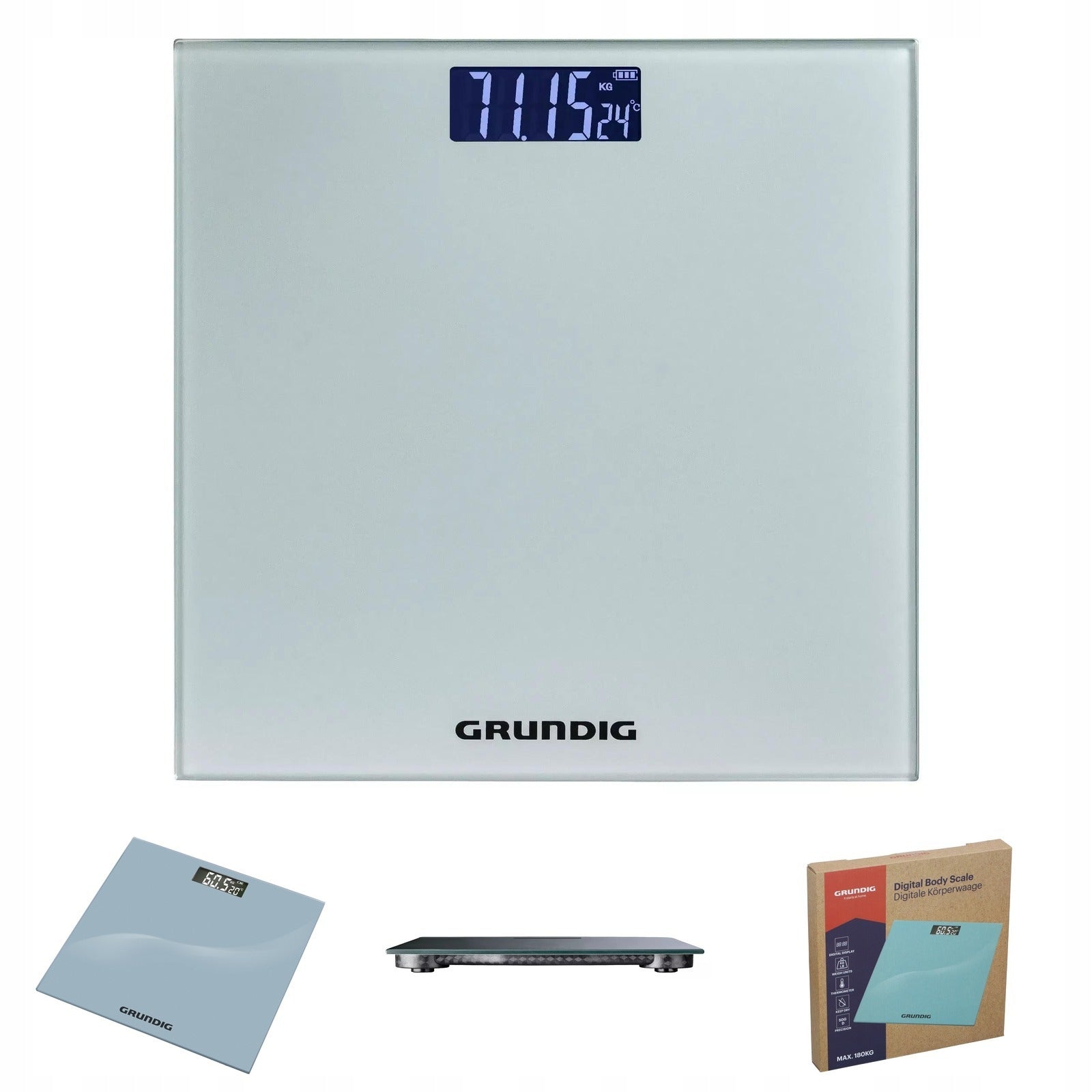 Electronic bathroom scale GRUNDIG 28cm 180kg