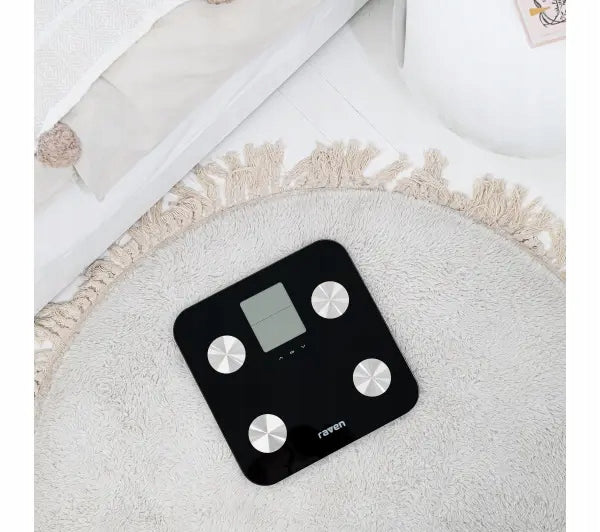 Electronic bathroom scale RAVEN EW006X up to 180 kg Black Brand Raven