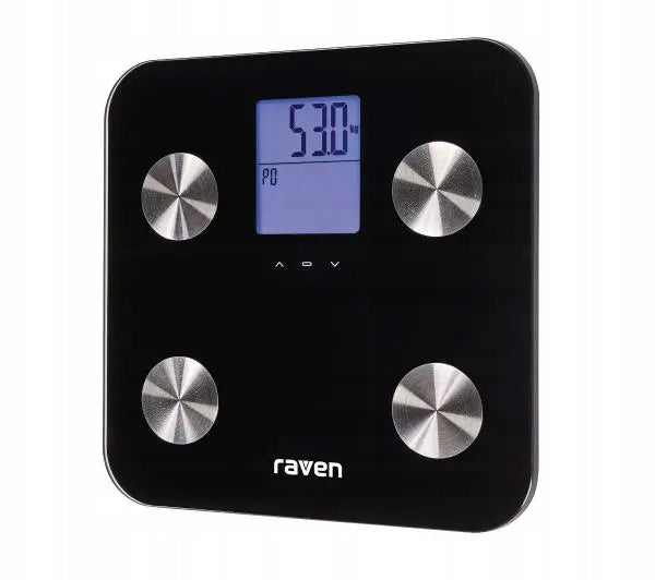 Electronic bathroom scale RAVEN EW006X up to 180 kg Black Packaging status original