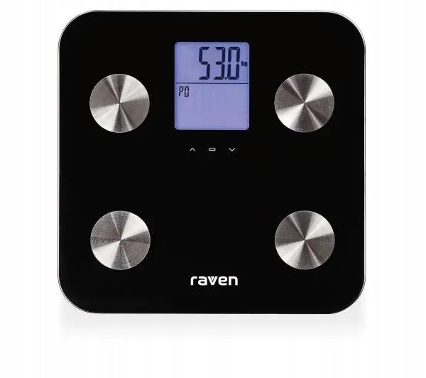 Electronic bathroom scale RAVEN EW006X up to 180 kg Black