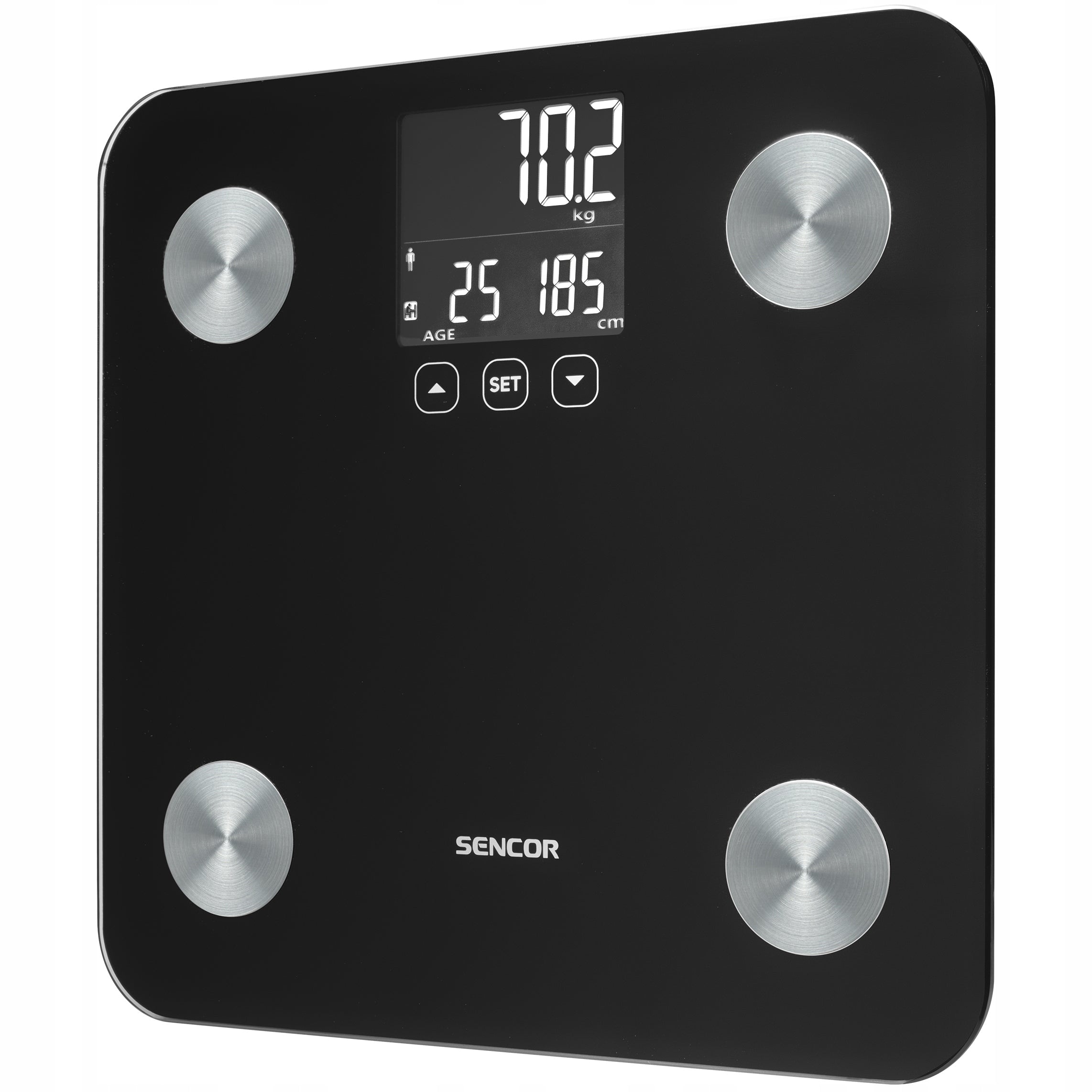 Electronic bathroom scale Sencor SBS6026BK fitness BMI 180kg LCD black