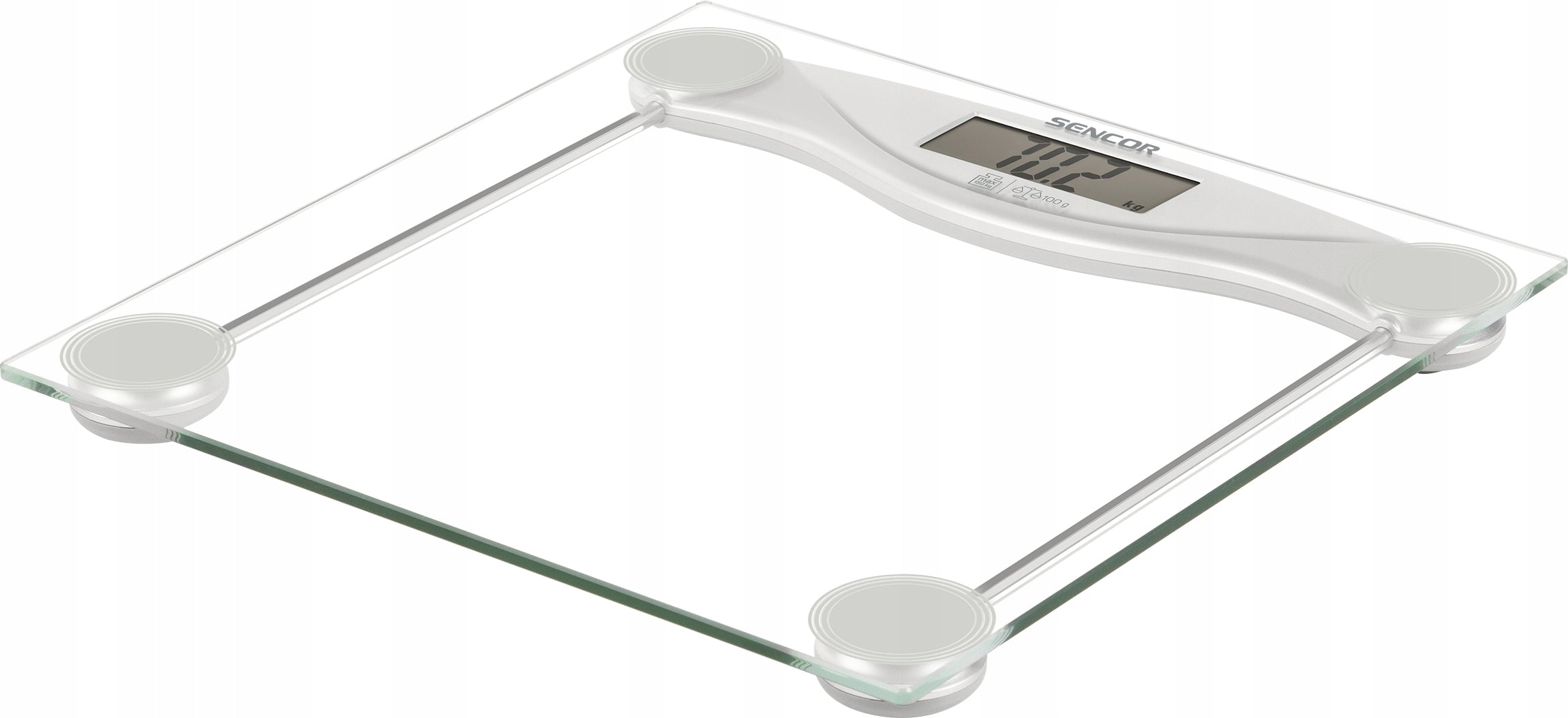 Electronic bathroom scale Sencor Slim design 150kg tempered glass