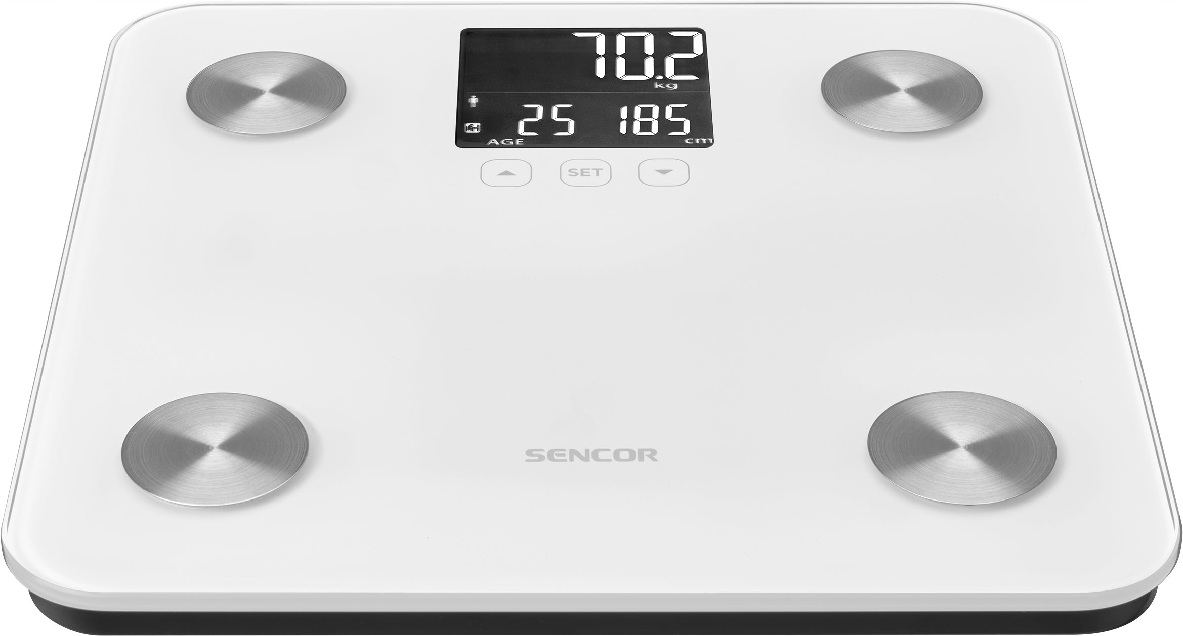 Electronic bathroom scale Sencor fitness SBS6025WH Slim 180kg BMI glass Brand Sencor
